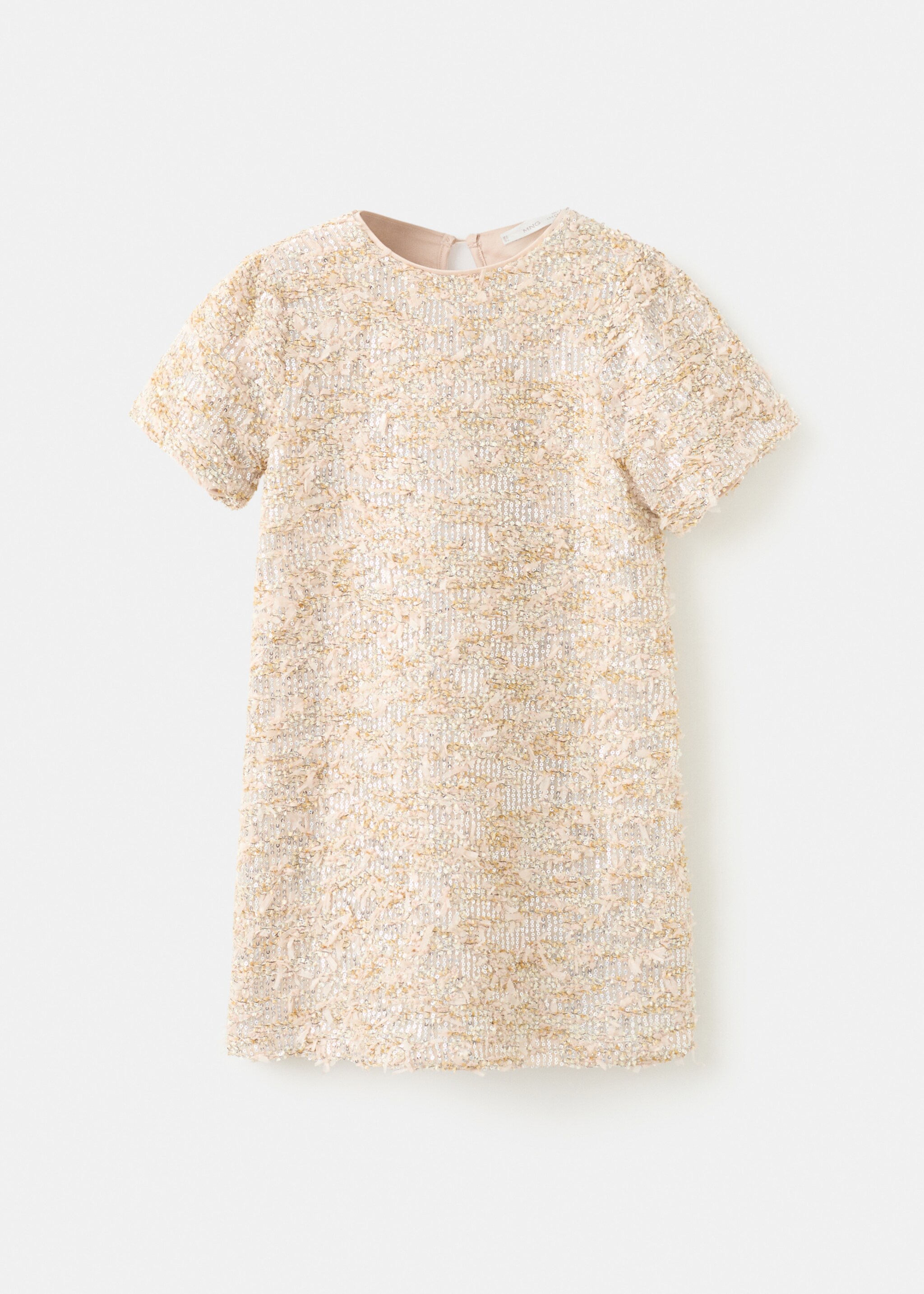 Short dress with sequins - Article without model, Gold. Ref: 17039097-01.