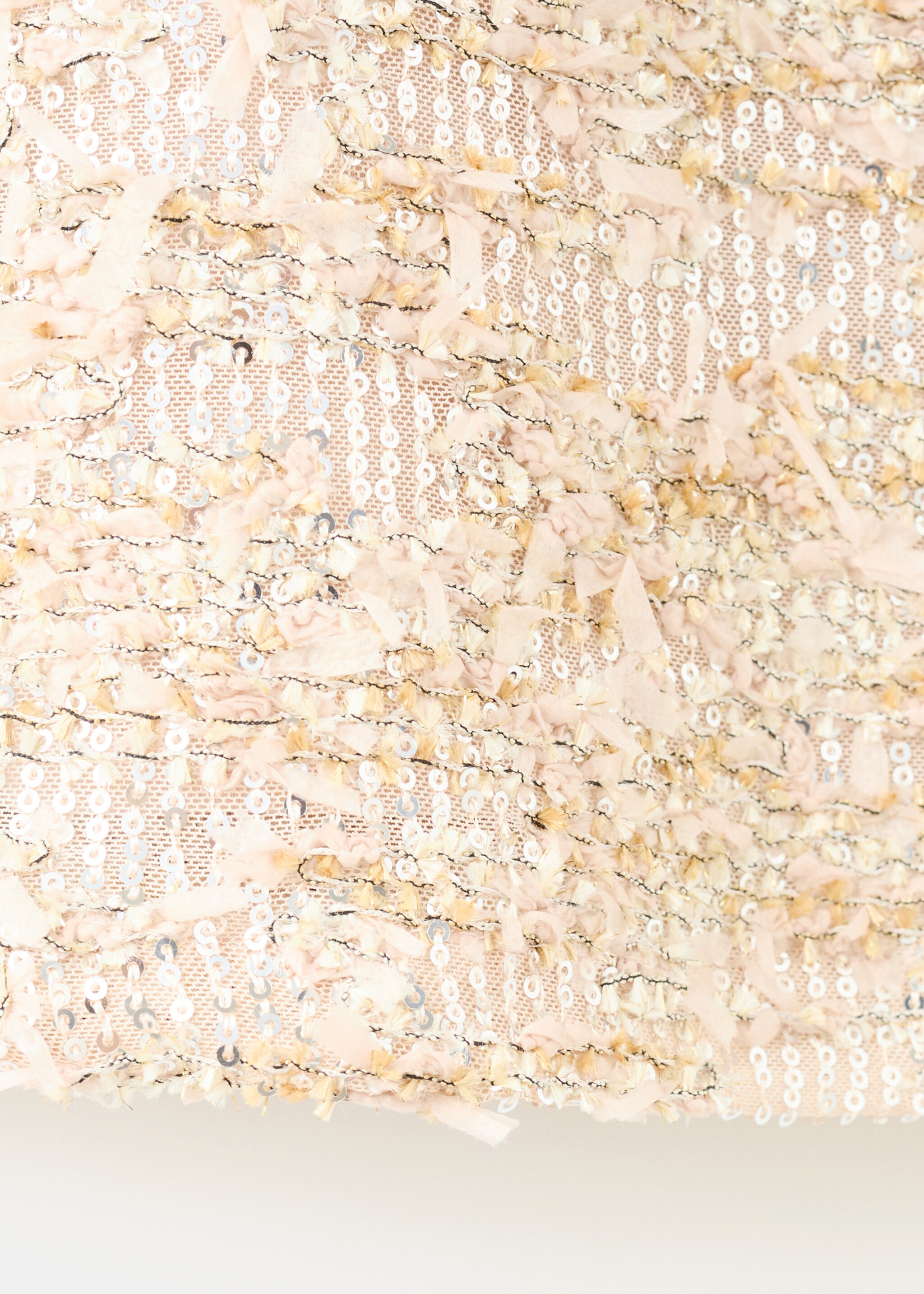 Short dress with sequins - Details of the article 0, Gold. Ref: 17039097-01.