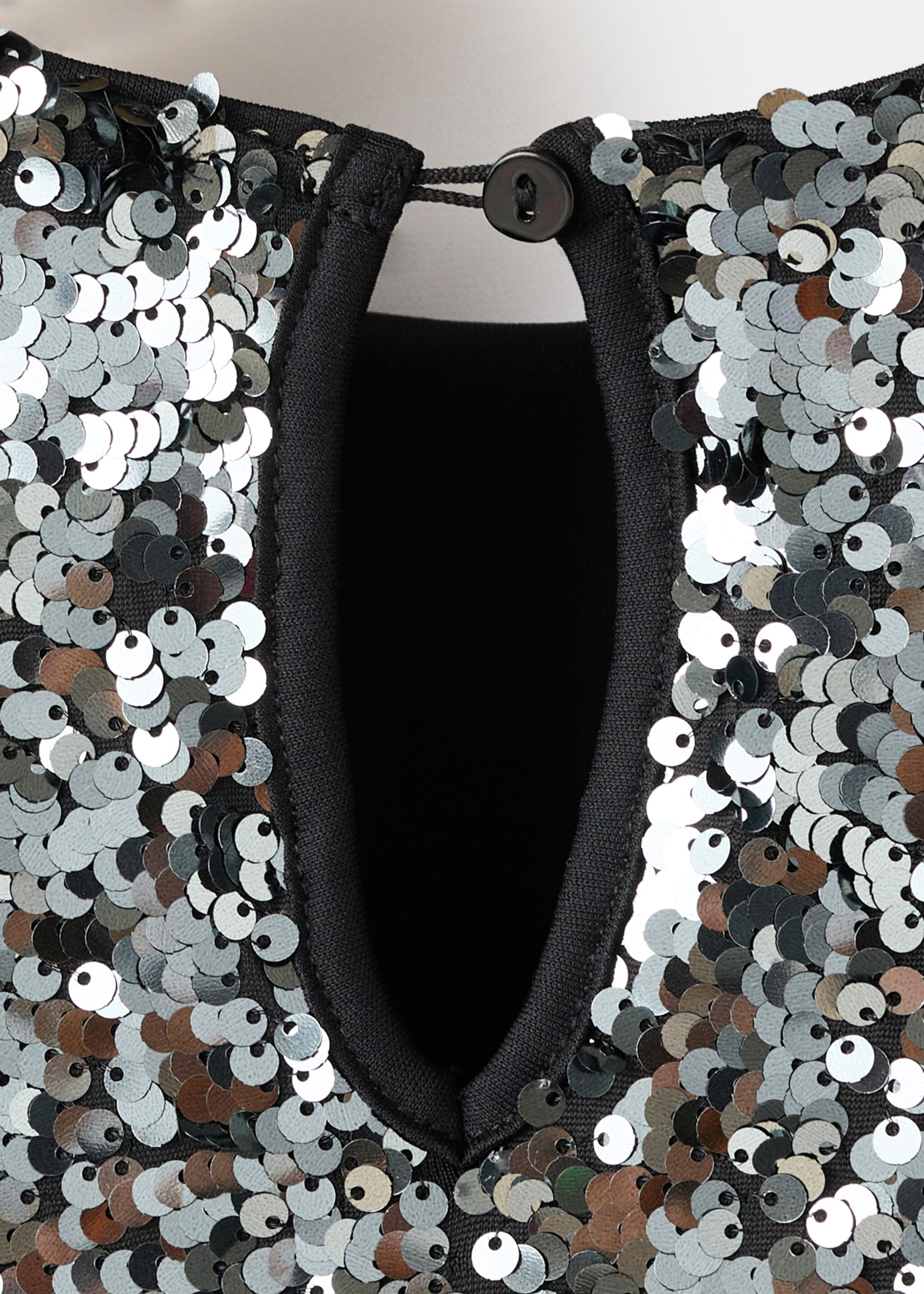 Sequined dress - Details of the article 8, Black. Ref: 17039098-01.