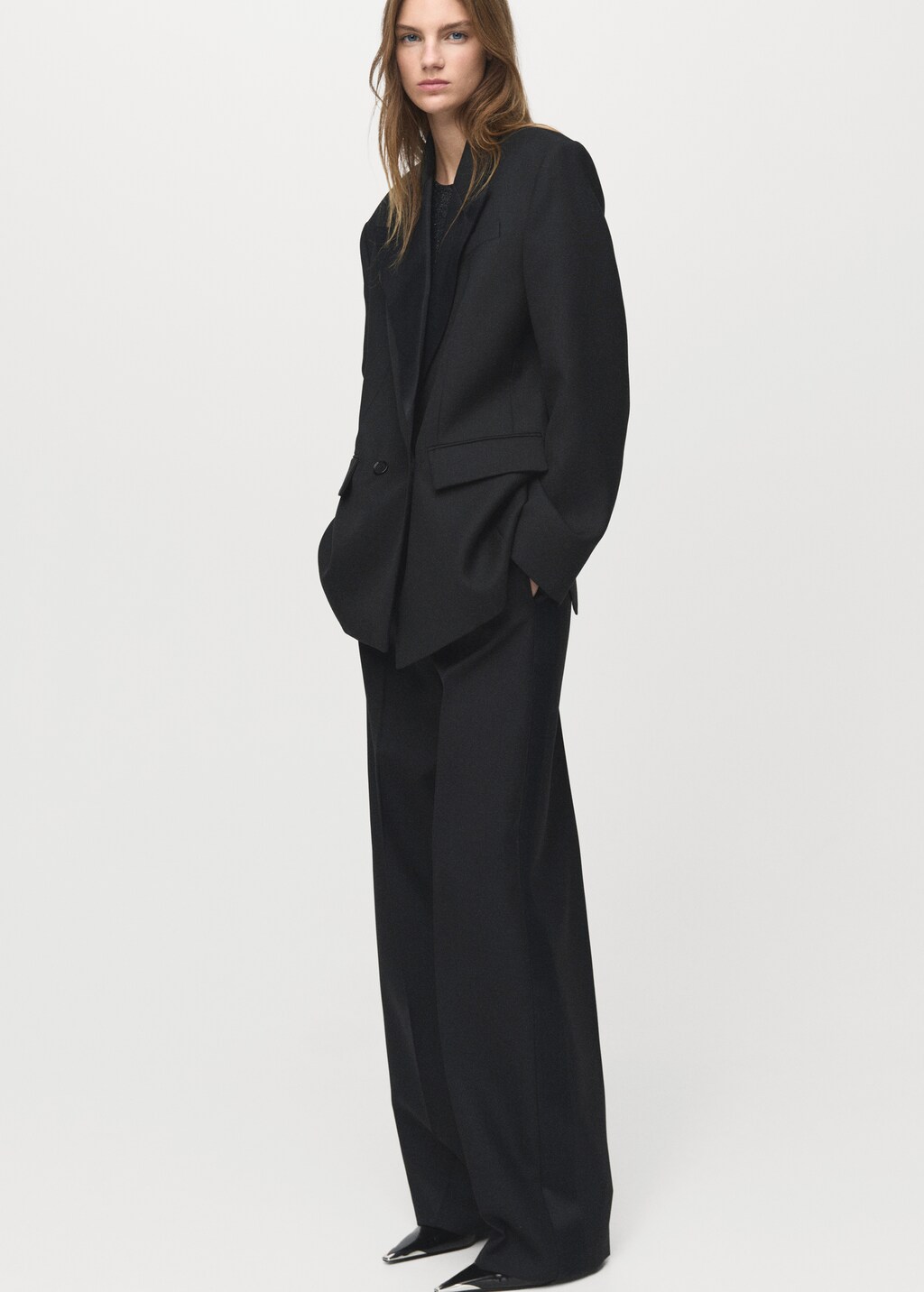 Mango Wool-blend suit jacket with lapels