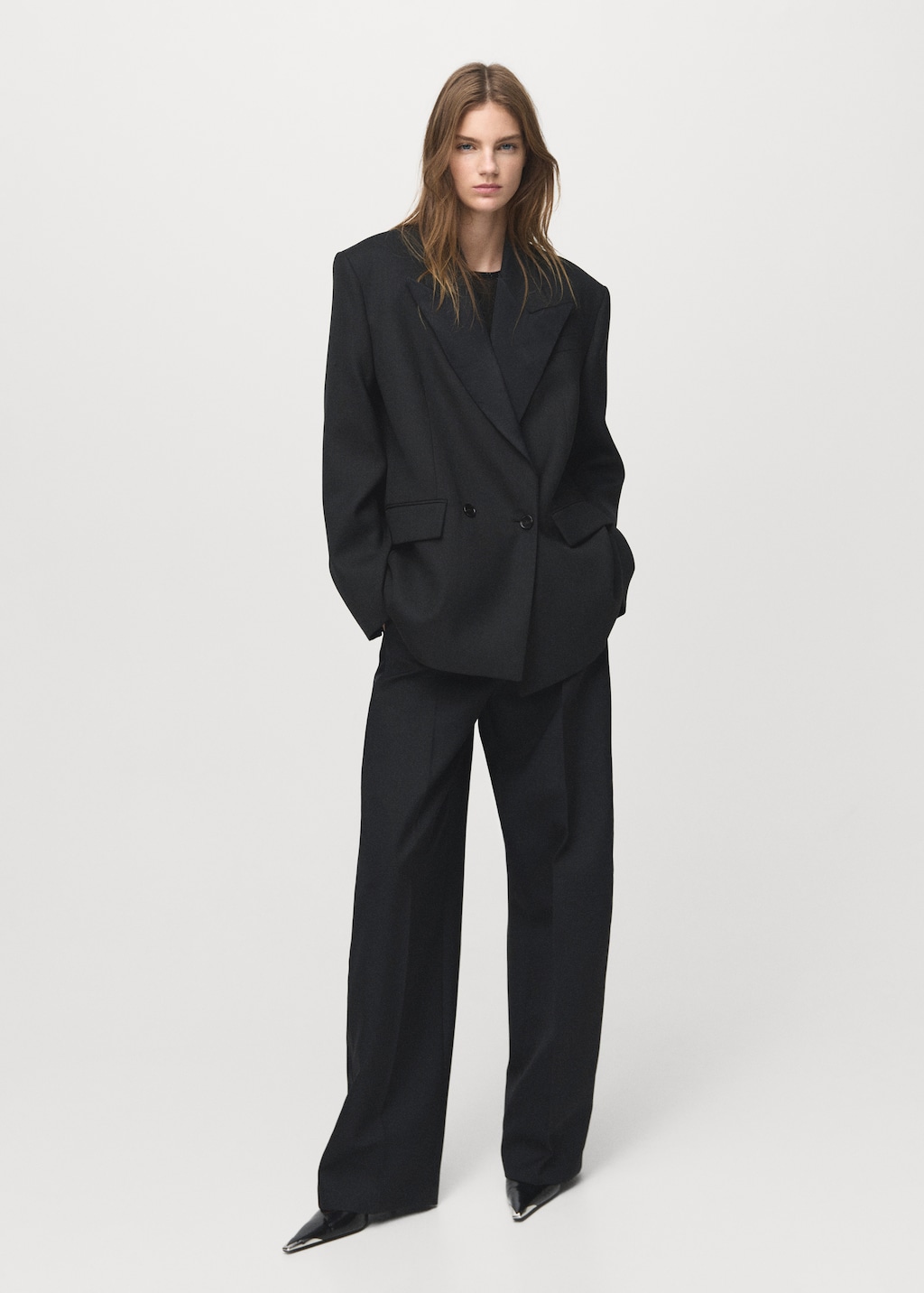 Mango Wool-blend suit jacket with lapels