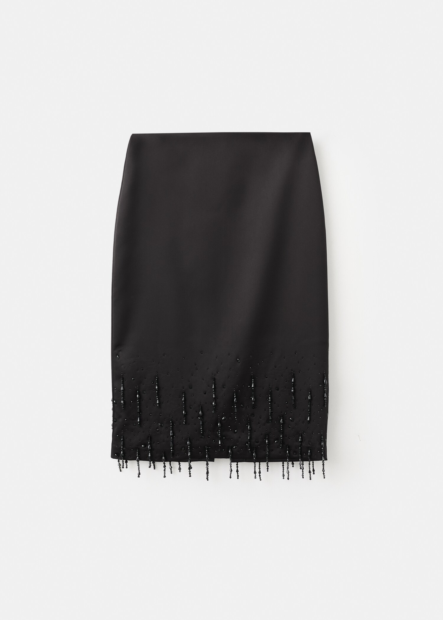 Midi-skirt with crystal trim hem - Article without model