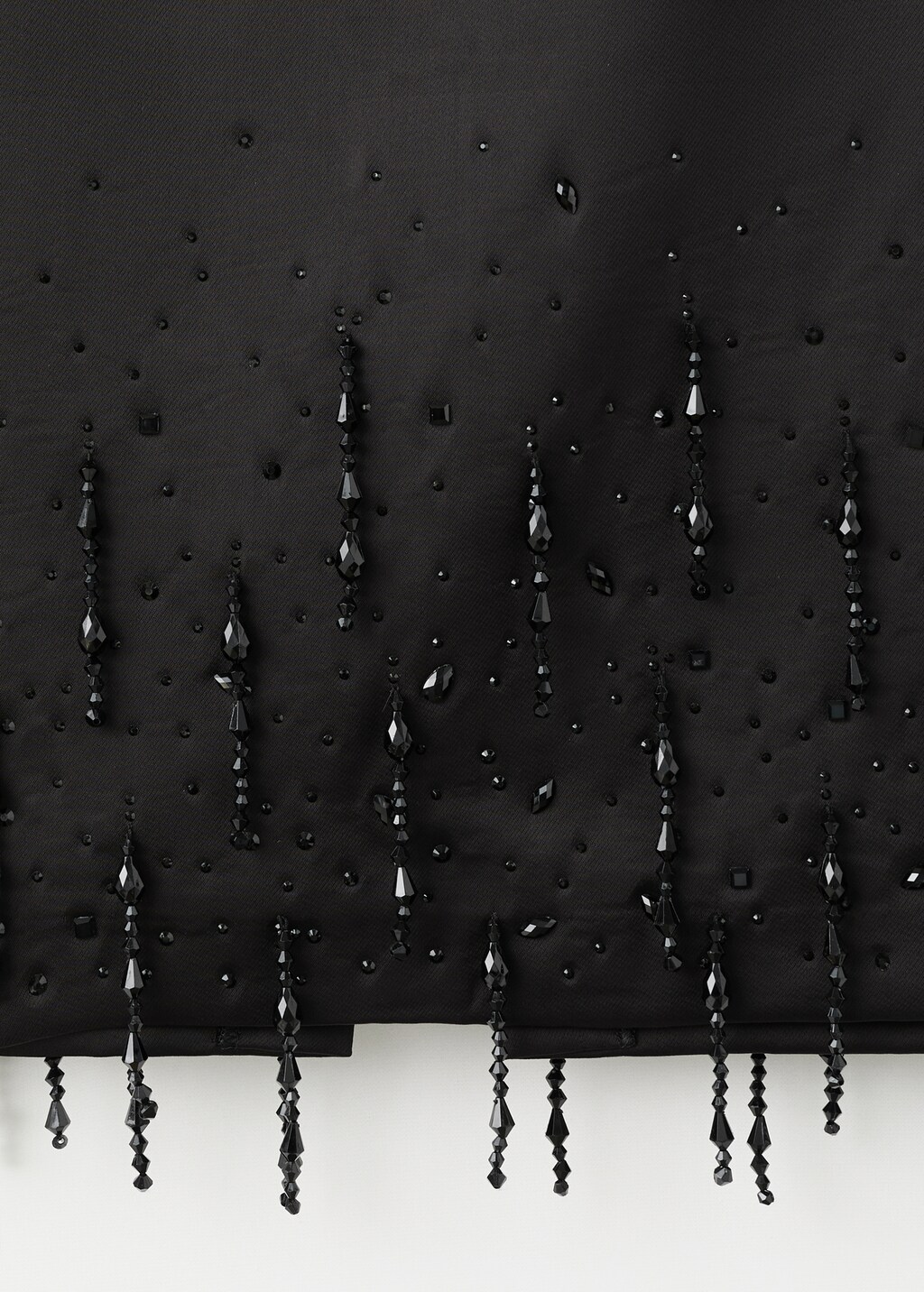 Midi-skirt with crystal trim hem