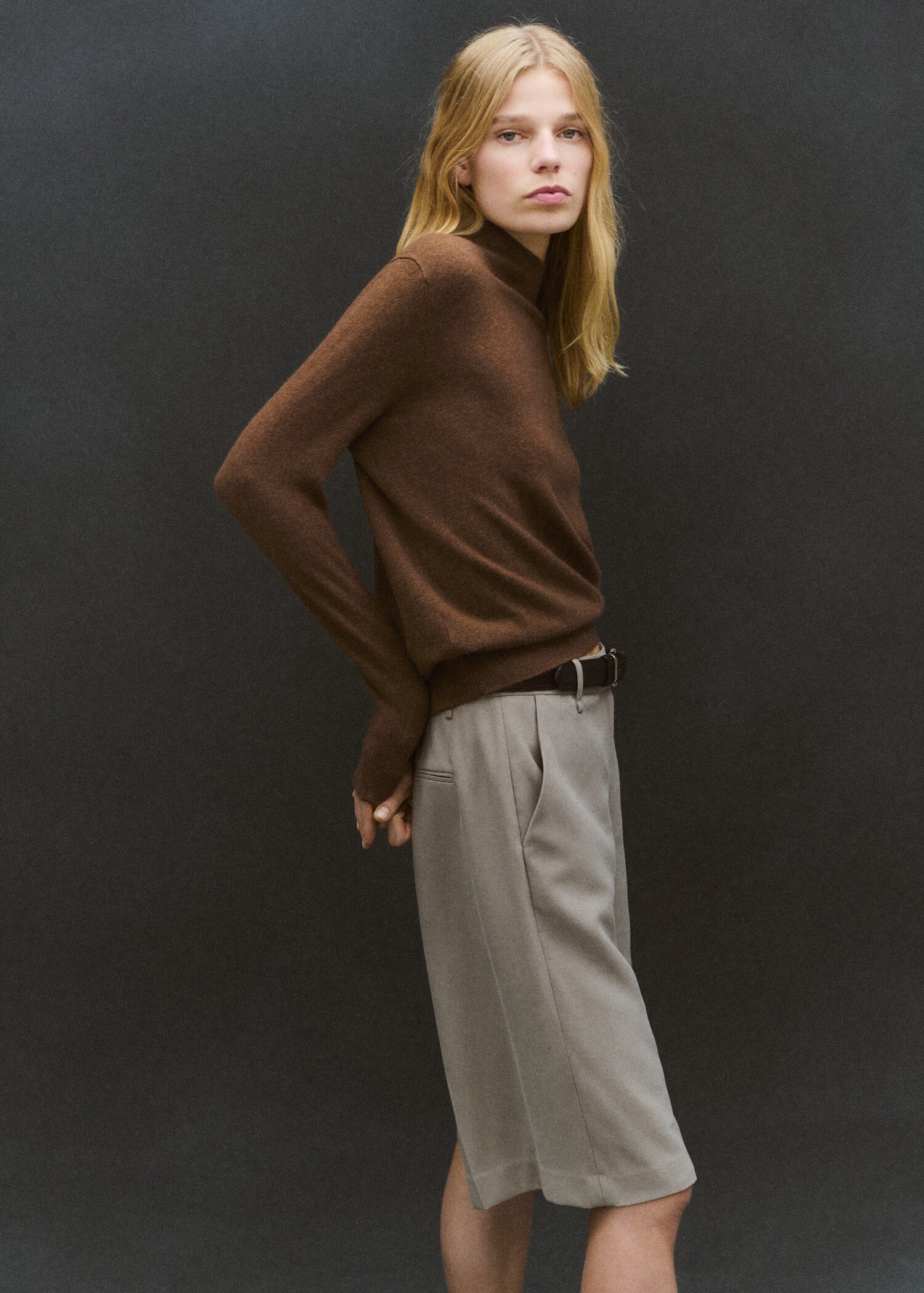 Jersey 100% cashmere cuello perkins - Plano medio