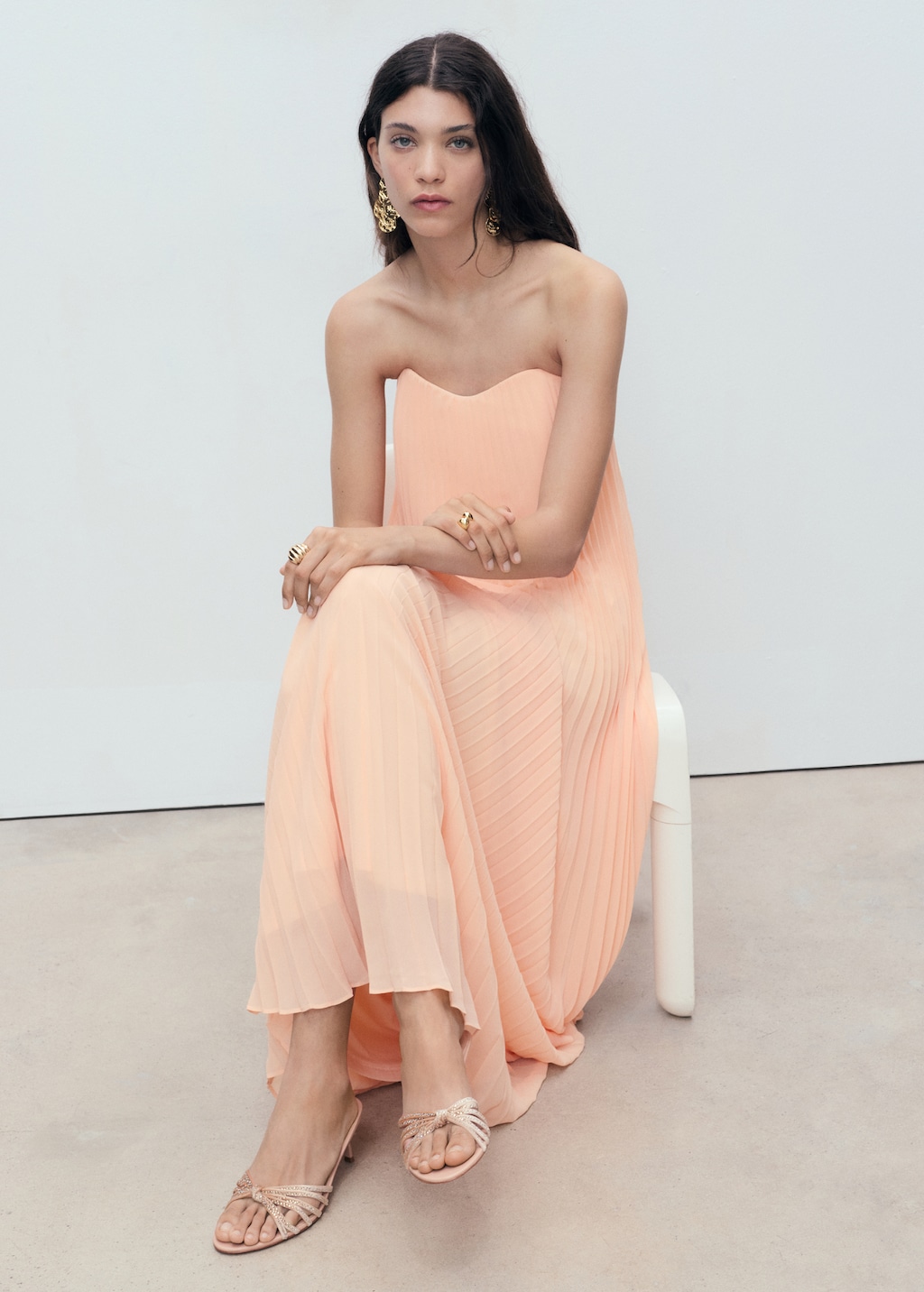 Rhinestone kitten heel sandals