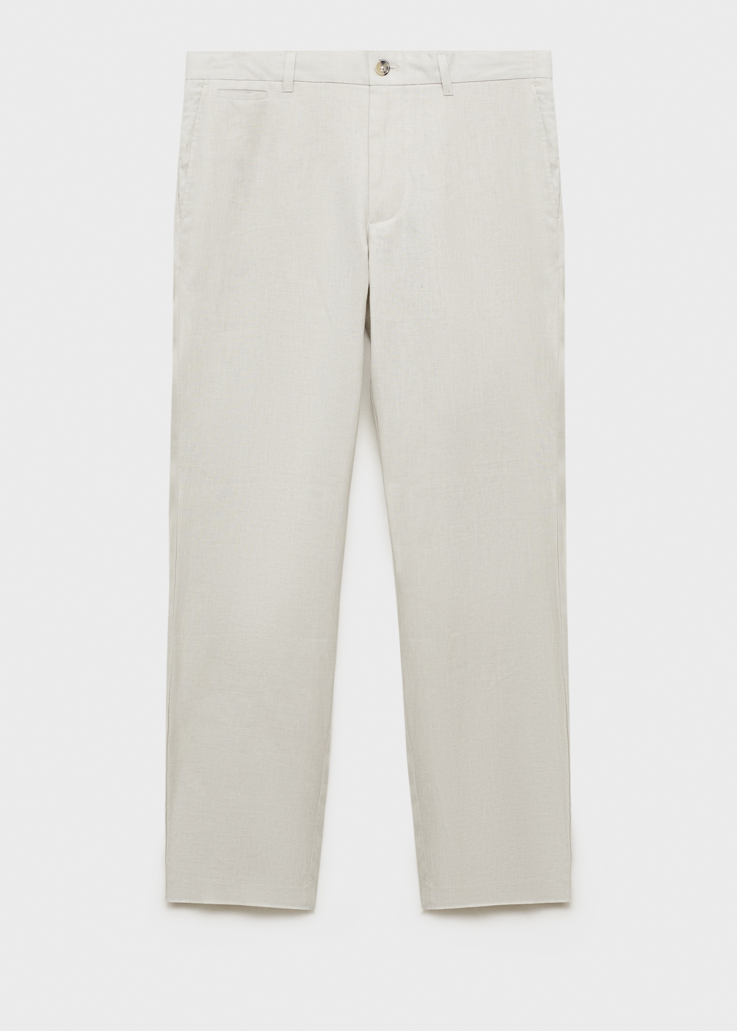 Slim-fit 100% linen trousers - Article without model