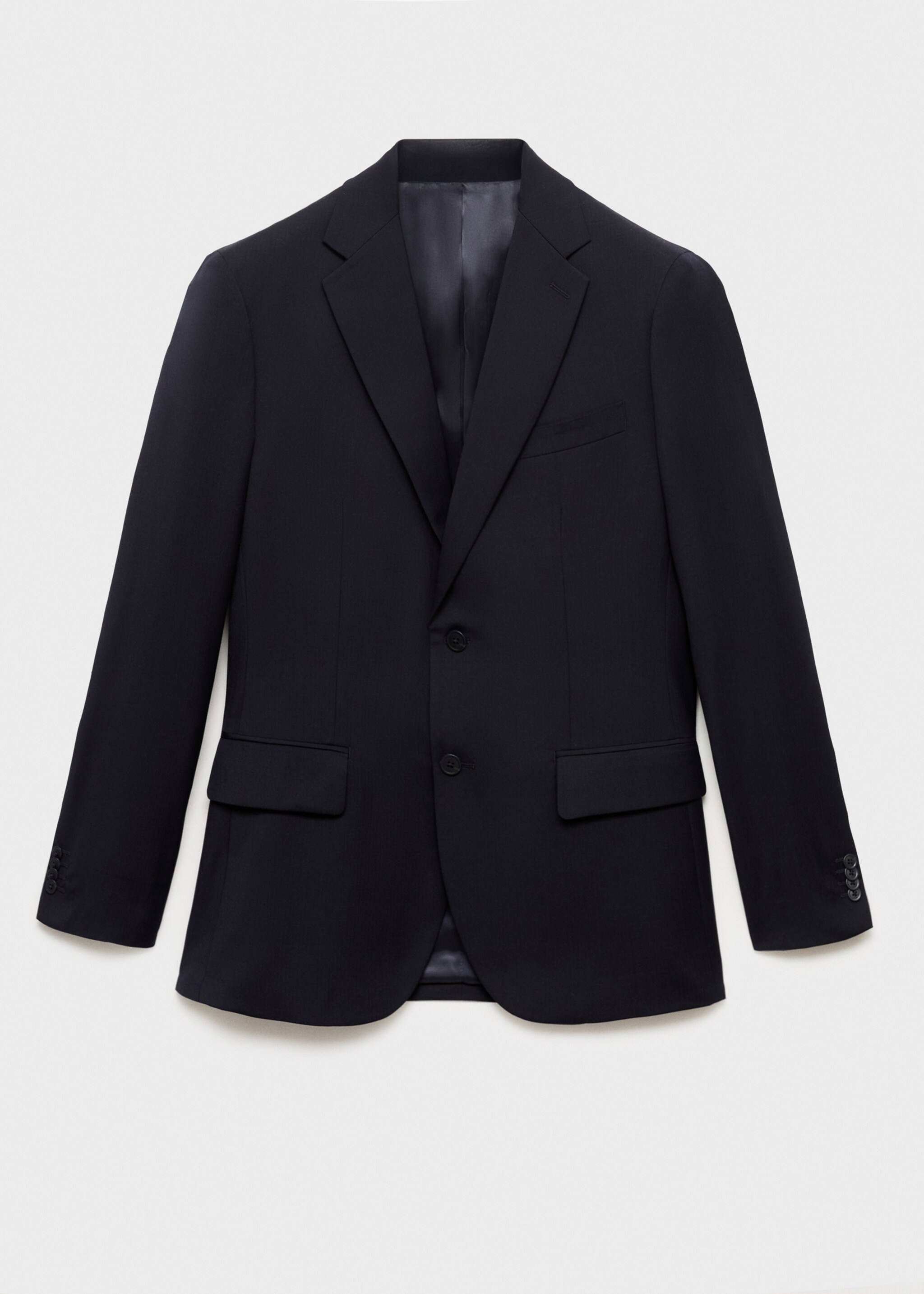 Turin 100% virgin wool suit jacket - Article without model, Navy. Ref: 17041177-01.