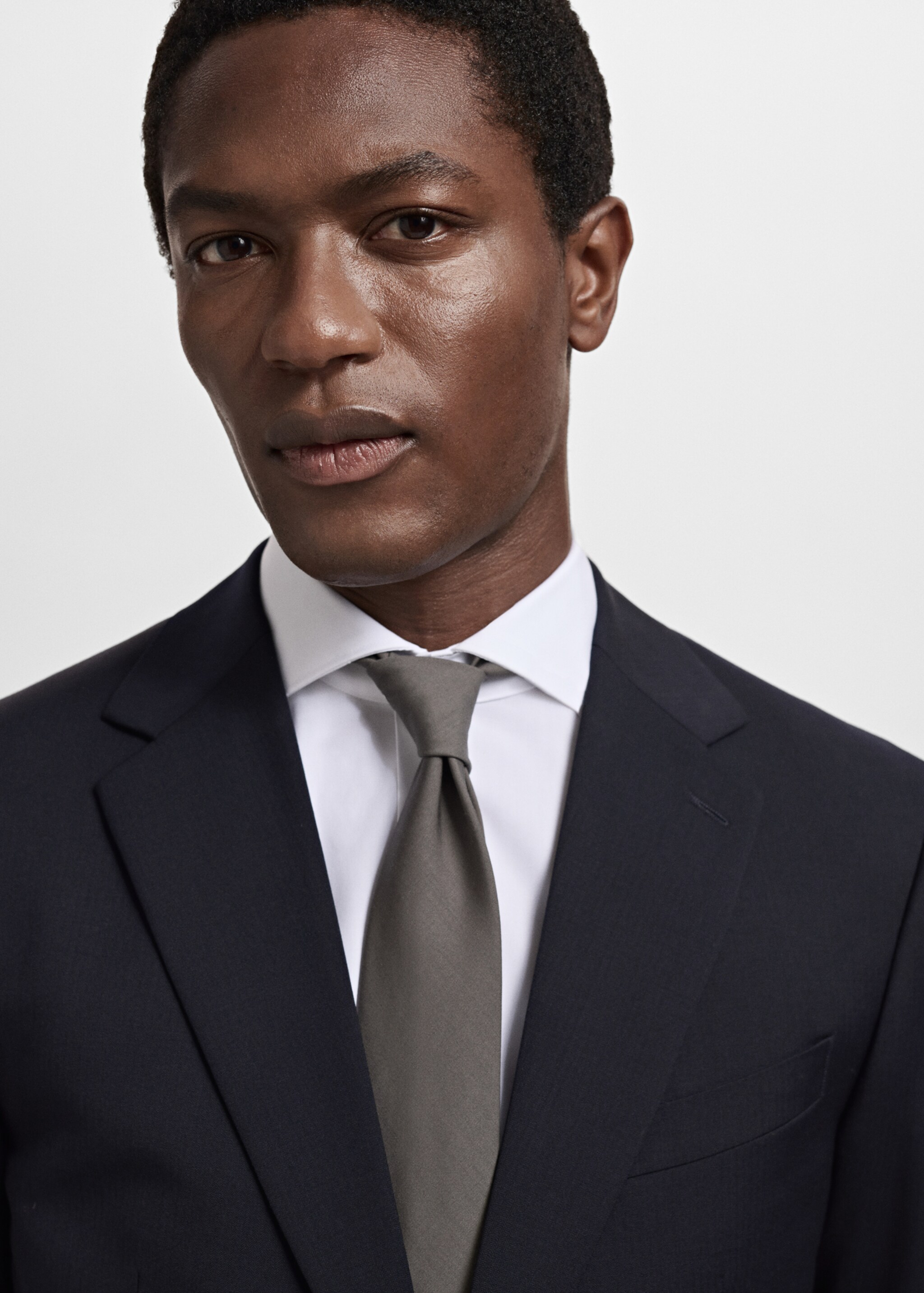 Turin 100% virgin wool suit jacket - Details of the article 1, Navy. Ref: 17041177-01.