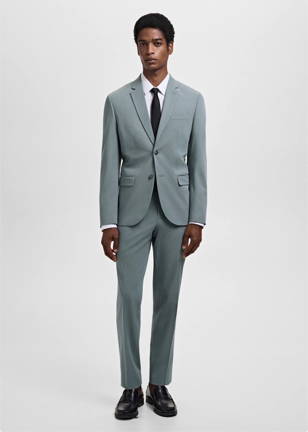 Stretch fabric super slim-fit suit trousers