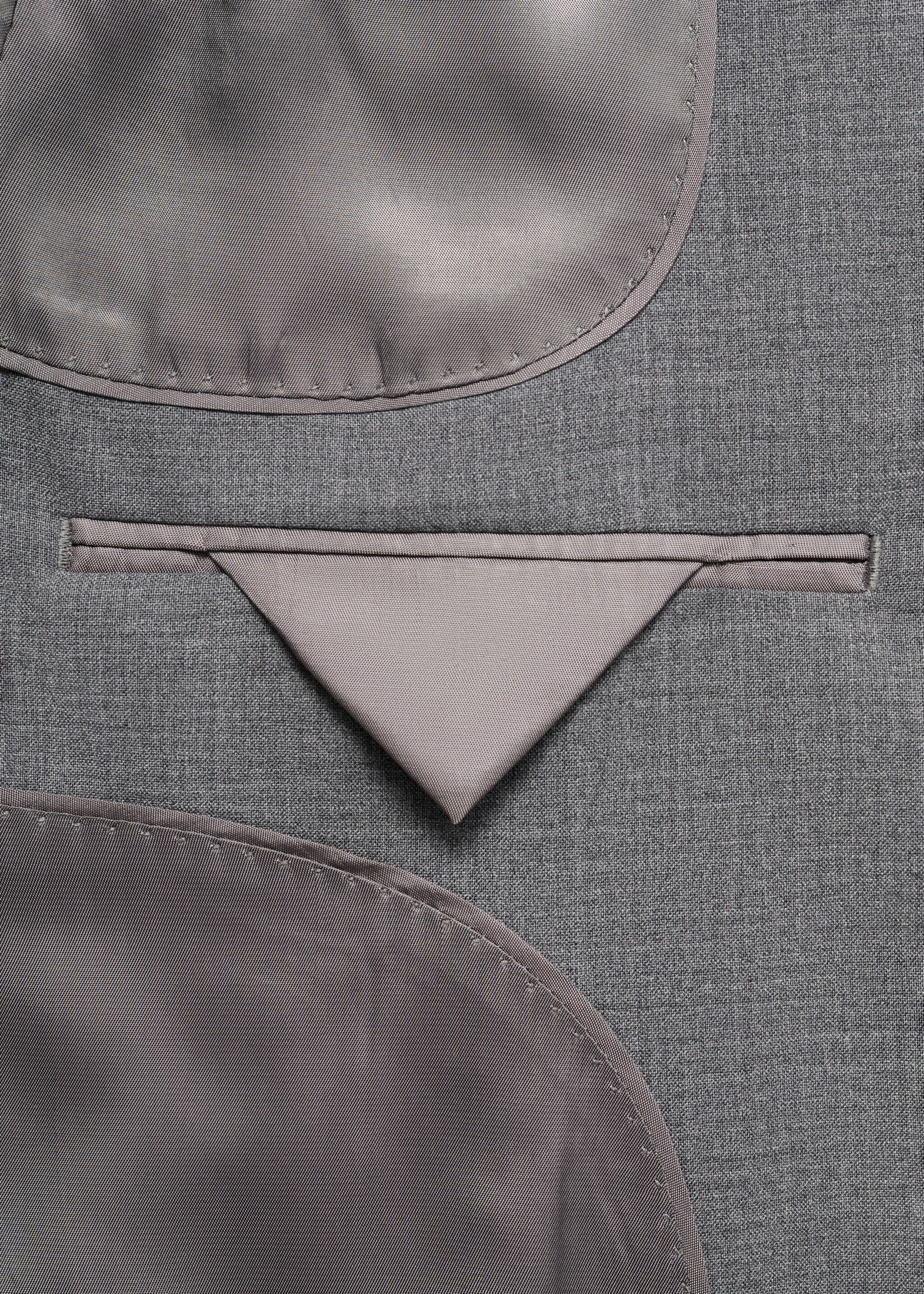 Turin 100% virgin wool suit jacket - Details of the article 0, Grey. Ref: 17041183-01.