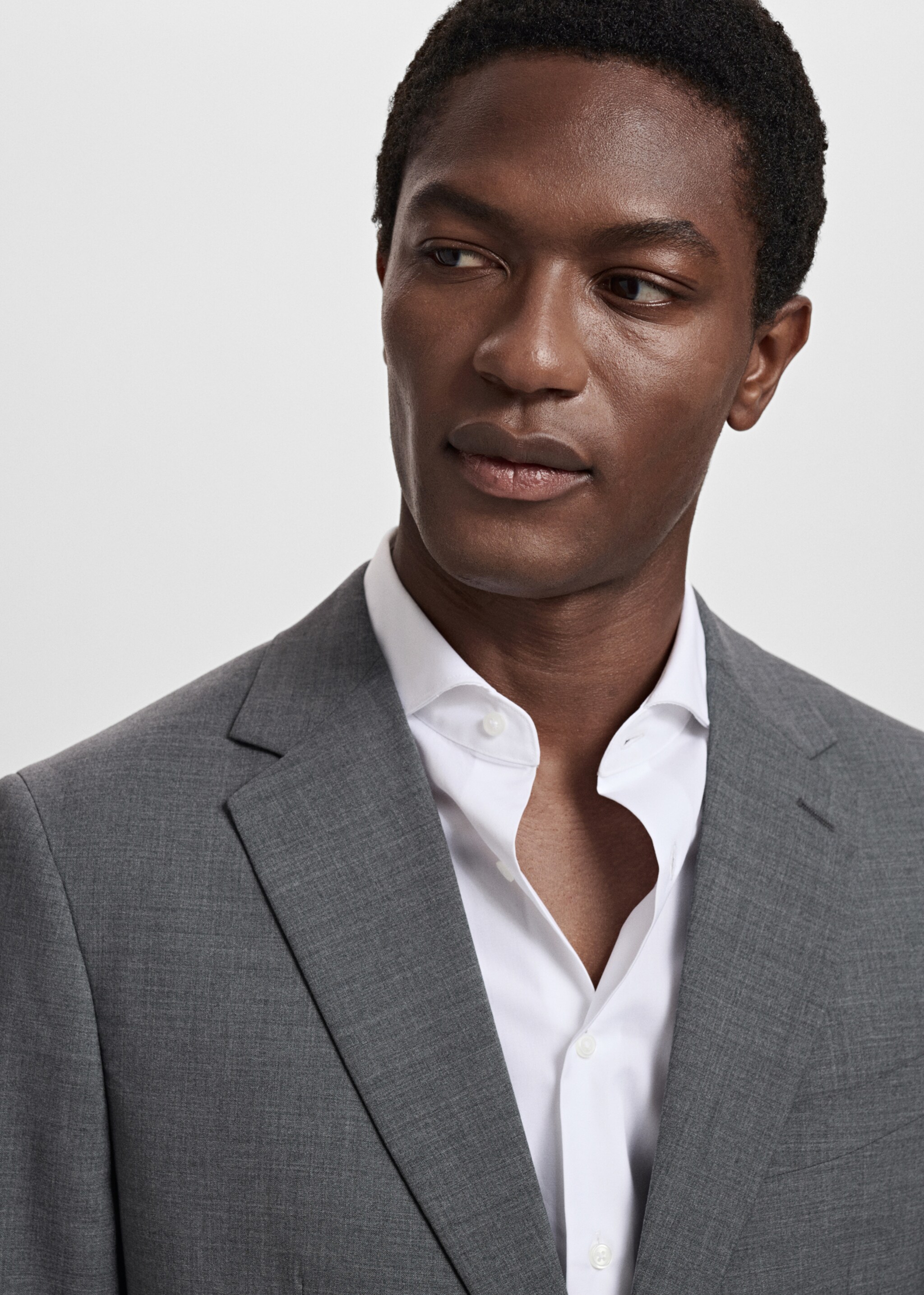 Turin 100% virgin wool suit jacket - Details of the article 1, Grey. Ref: 17041183-01.