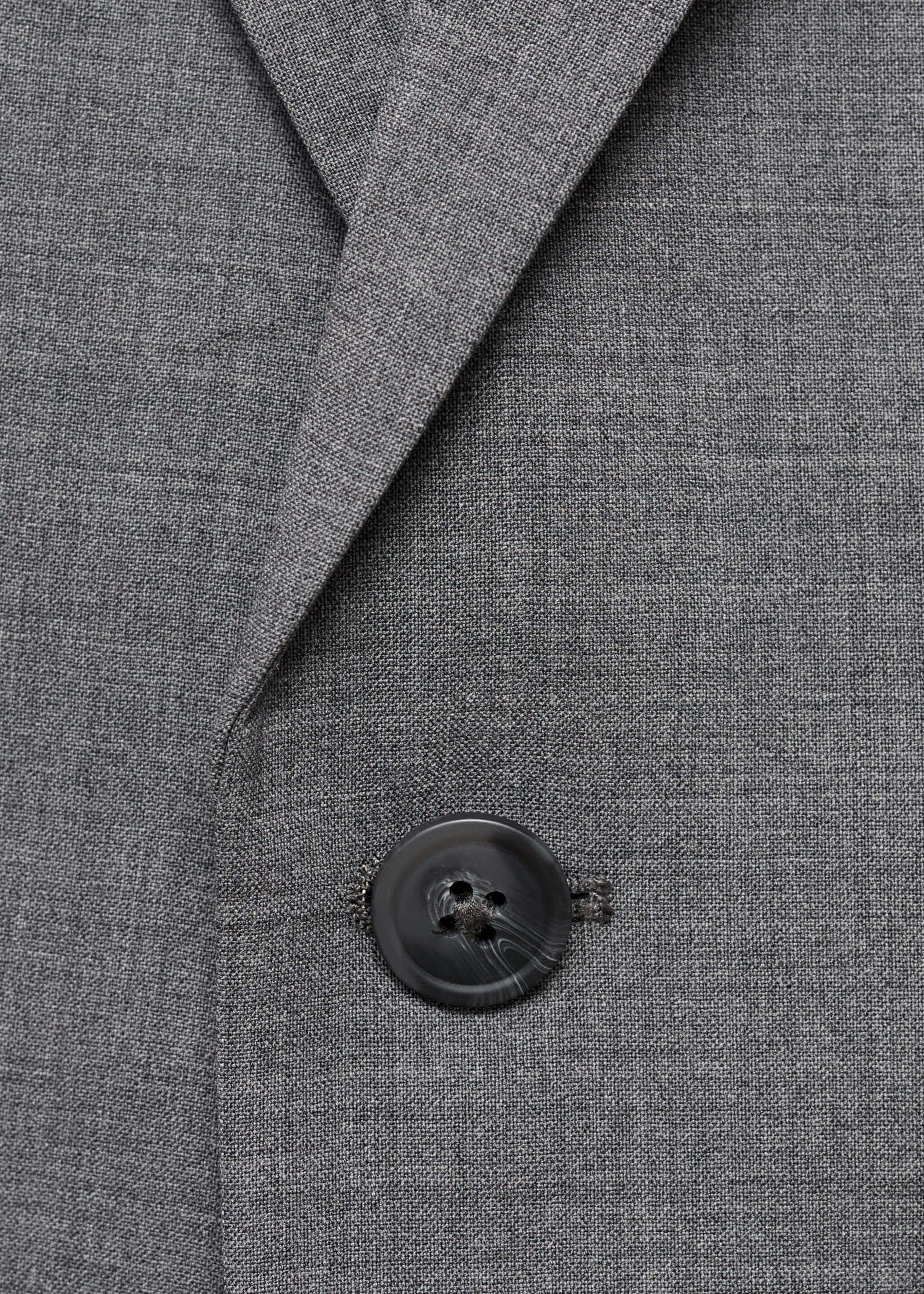 Turin 100% virgin wool suit jacket - Details of the article 8, Grey. Ref: 17041183-01.