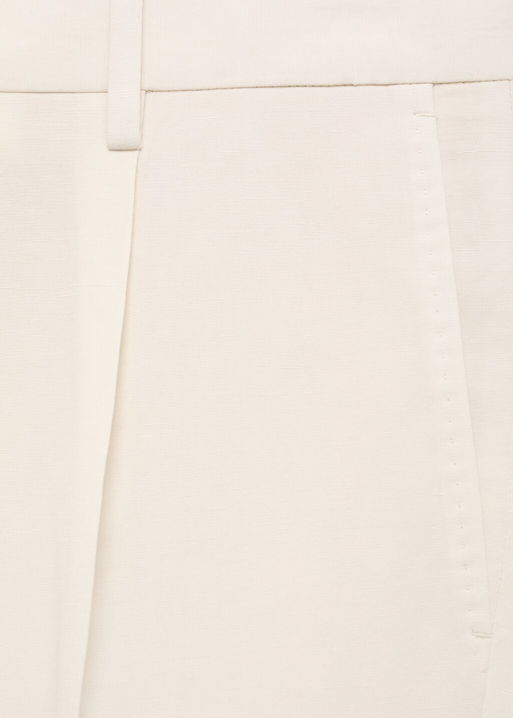 Slim-fit pleated linen pants