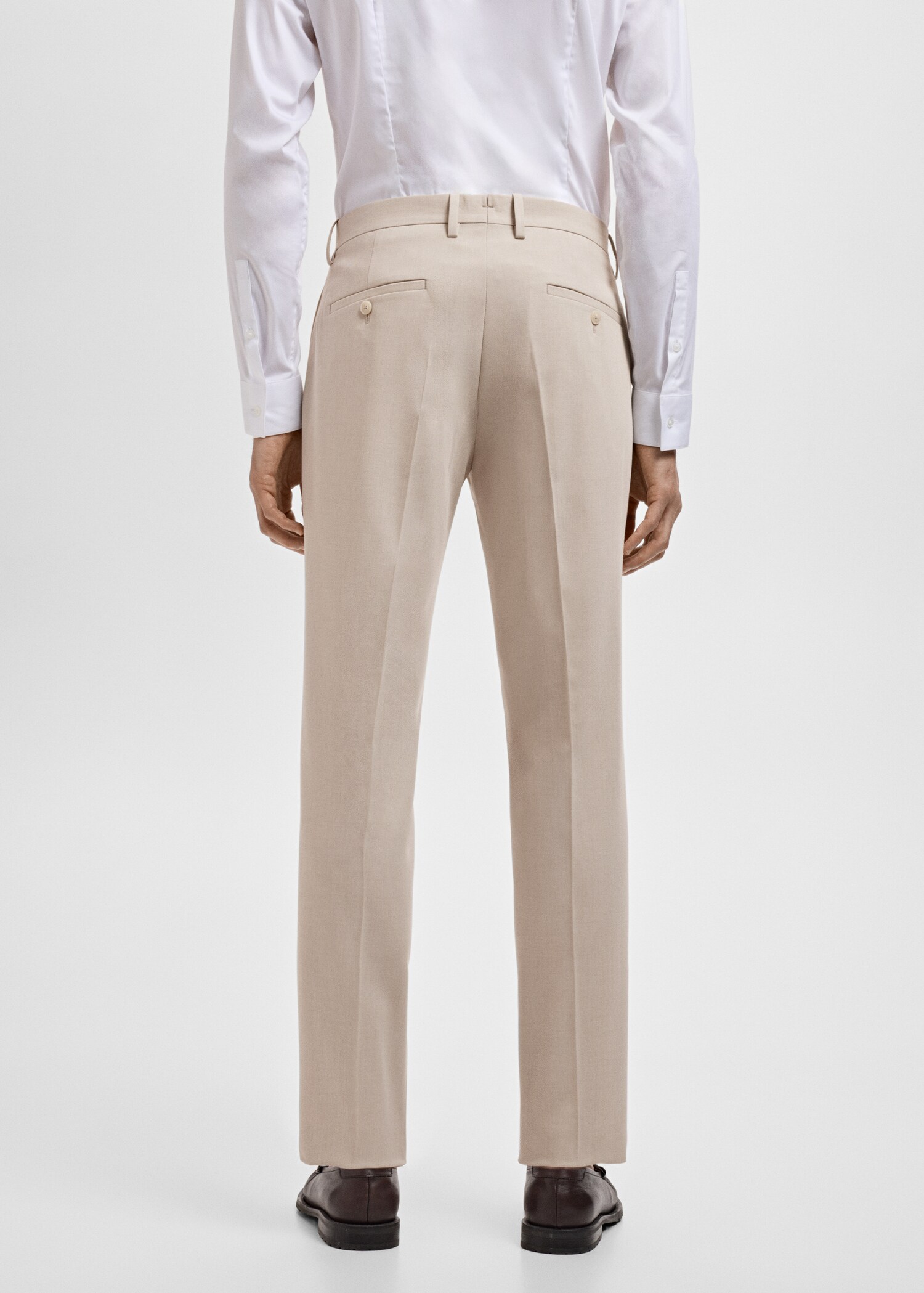 Stretch fabric super slim-fit suit trousers - Reverse of the article