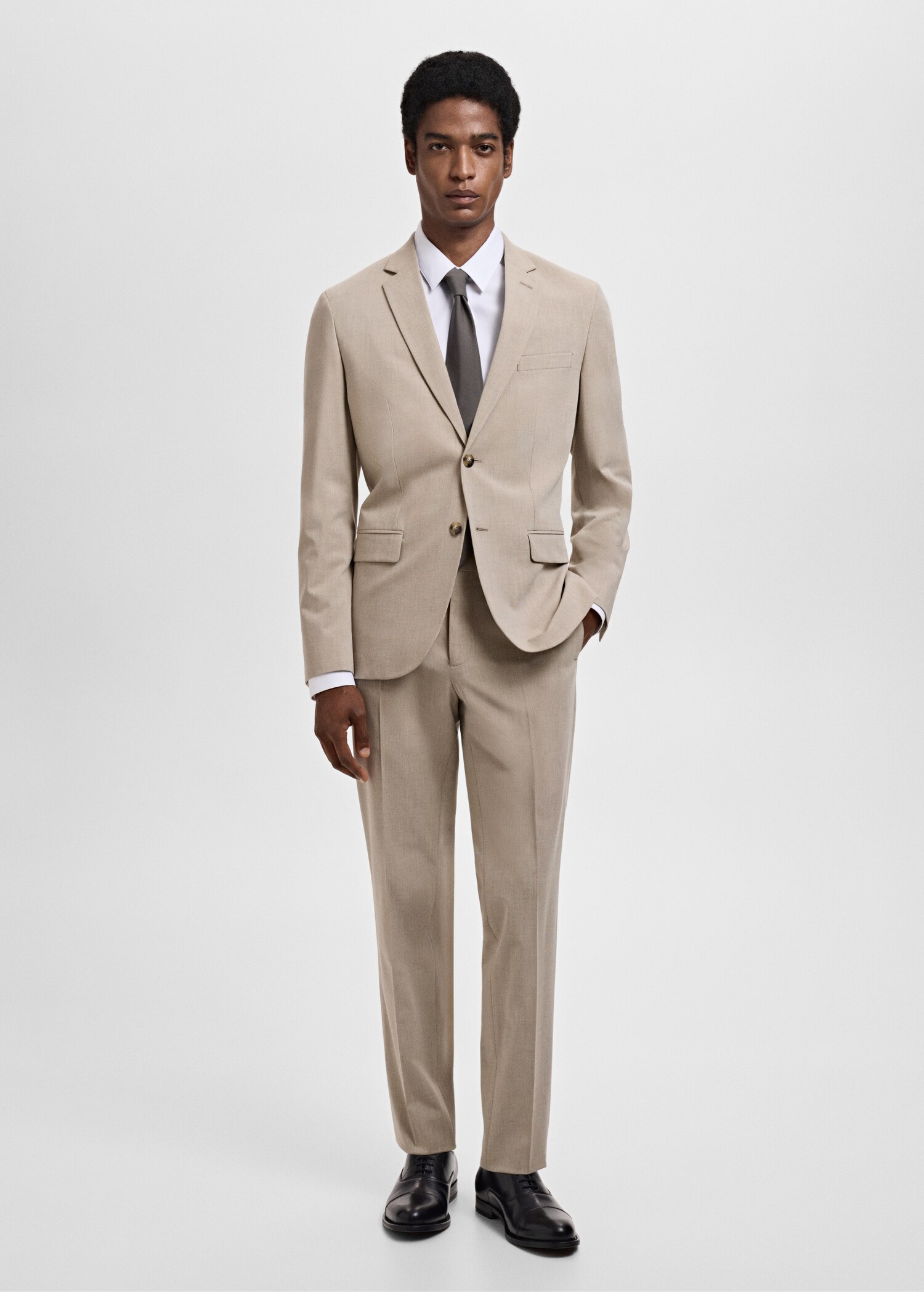 Super slim-fit suit jacket in stretch fabric - General plane
