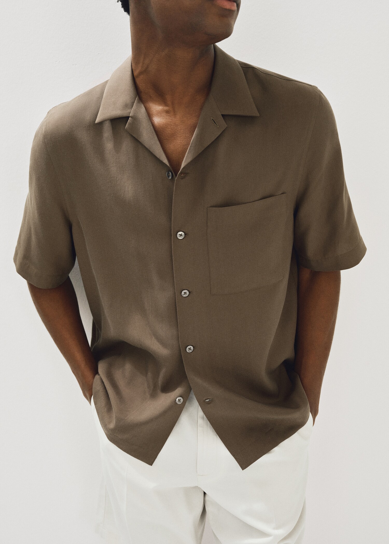 Regular-fit 100% Tencel shirt - Details of the article 3