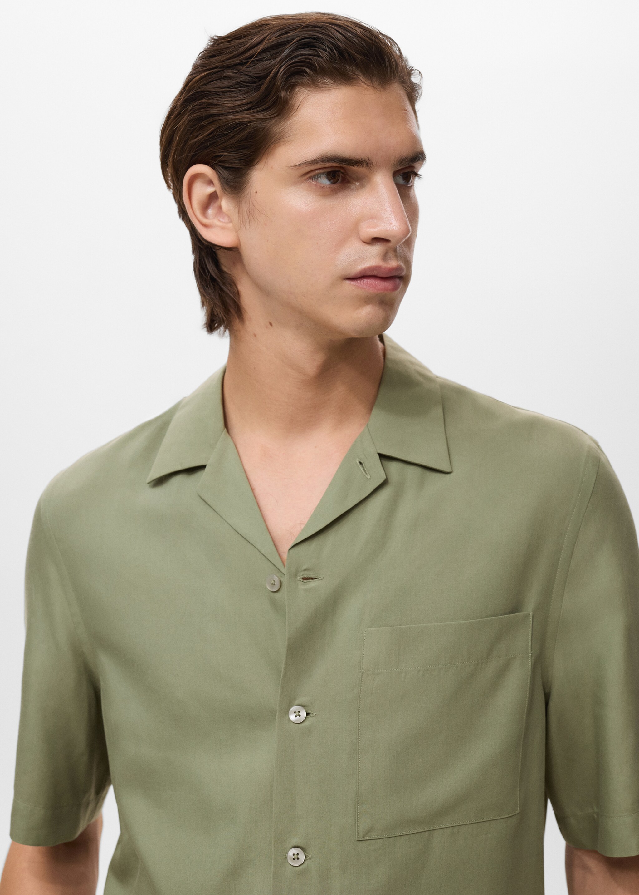 Regular-fit 100% Tencel shirt - Details of the article 1