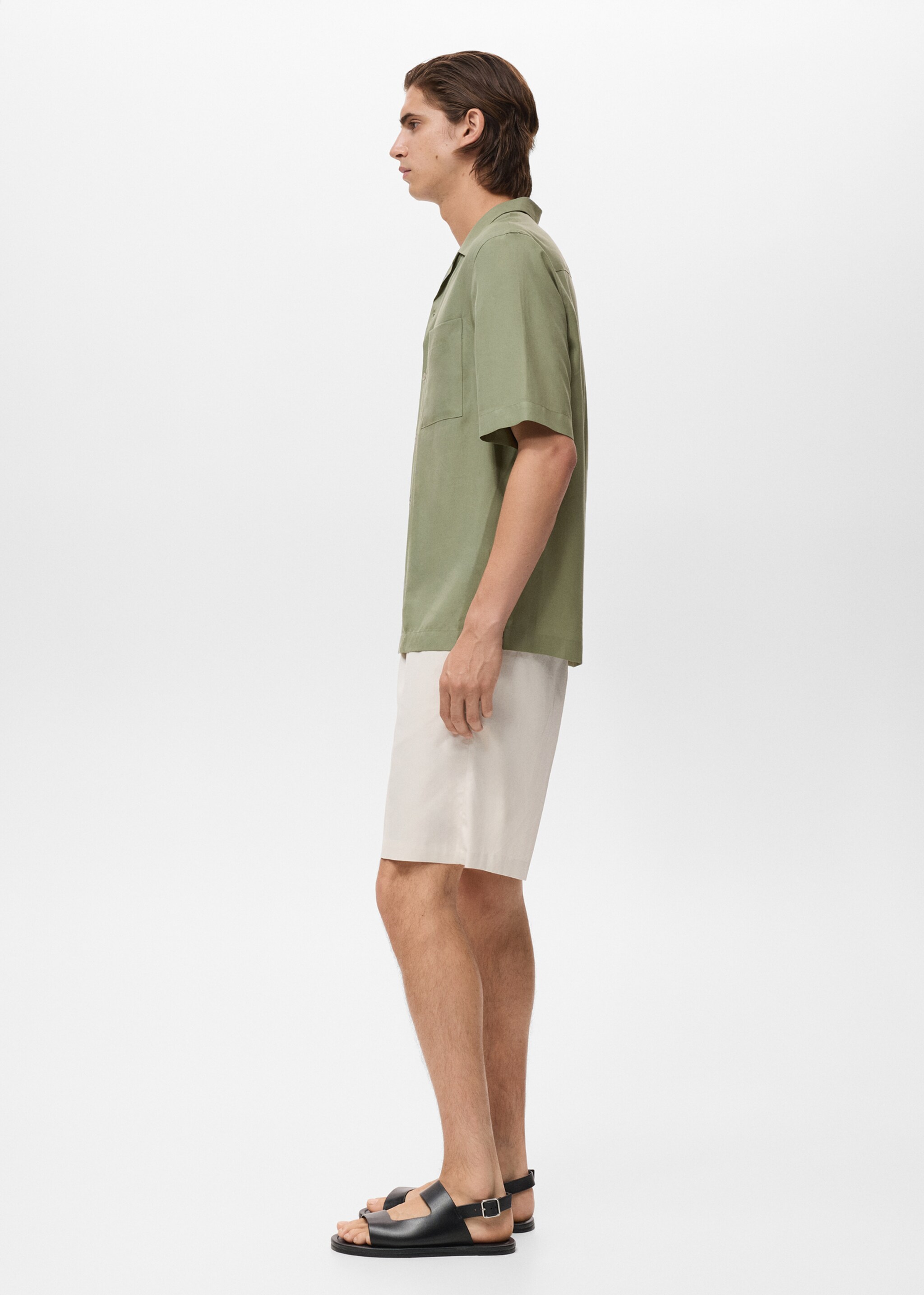 Regular-fit 100% Tencel shirt - Details of the article 2