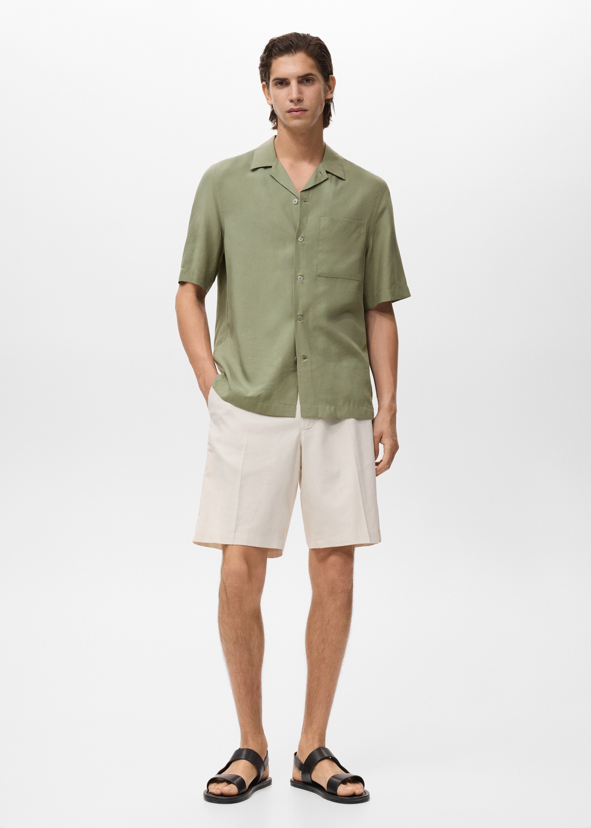 Regular-fit 100% Tencel shirt - General plane