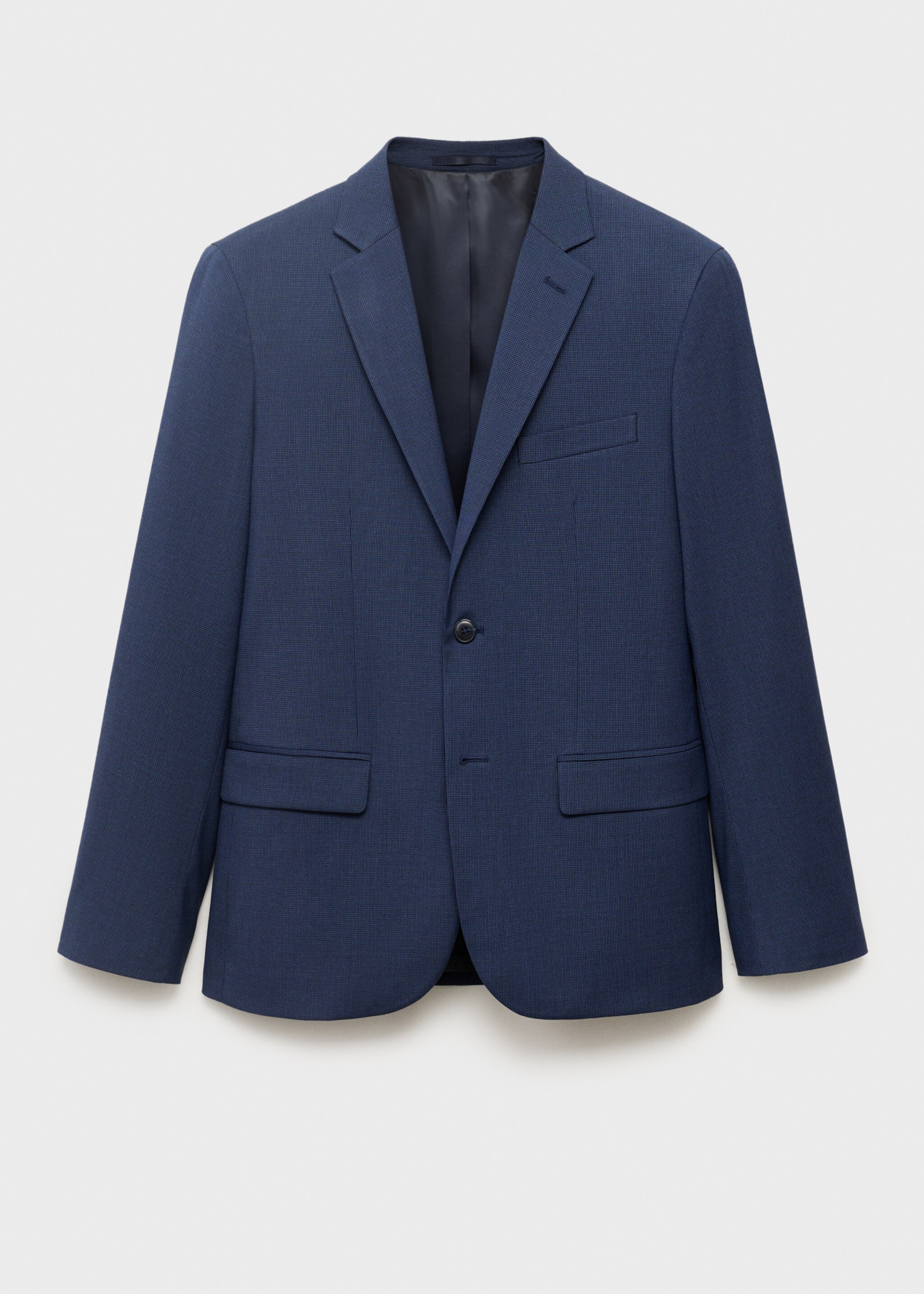 Super slim-fit suit jacket in stretch fabric - Article without model, Ink Blue. Ref: 17041236-01.