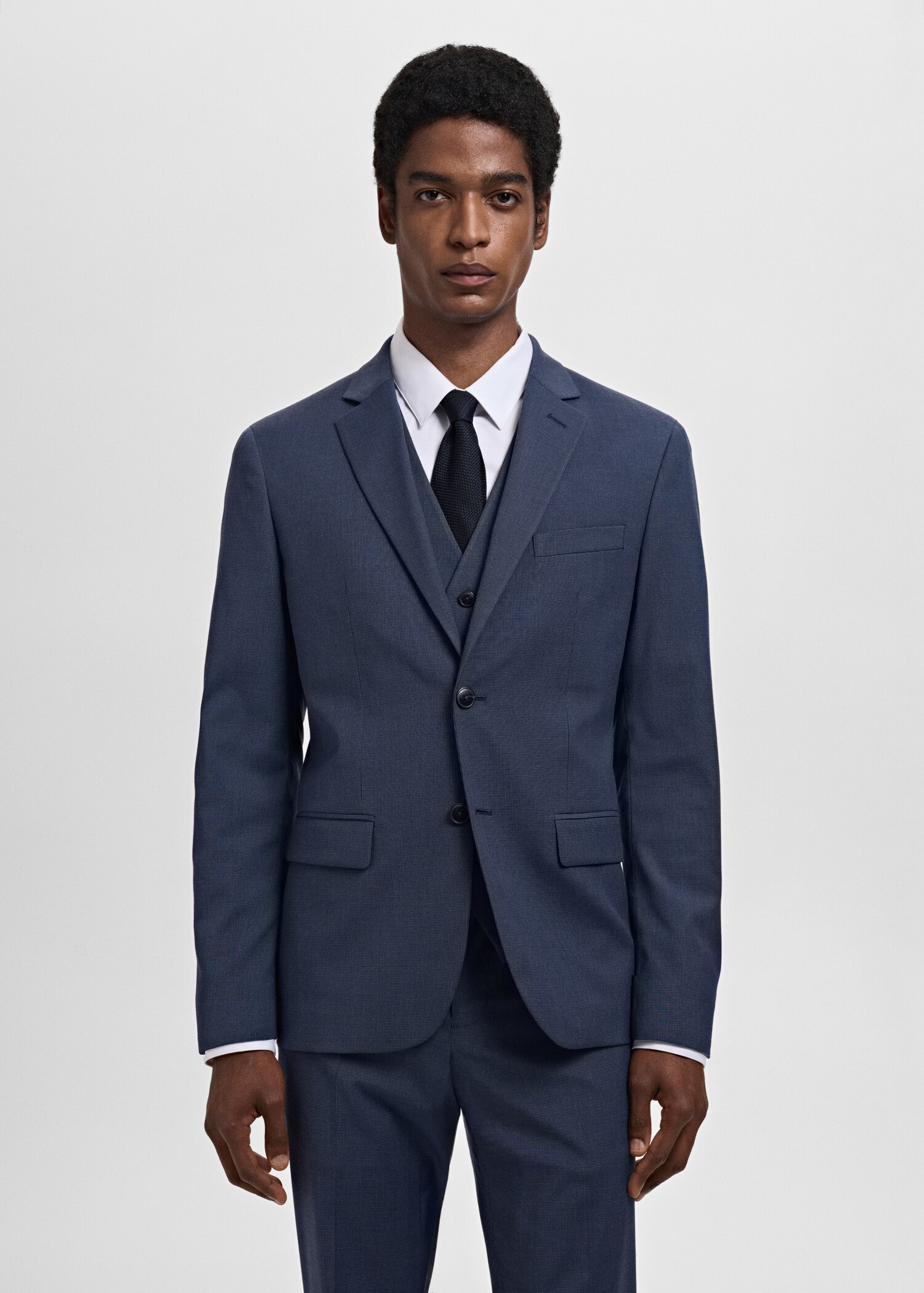 Super slim-fit suit jacket in stretch fabric - Medium plane