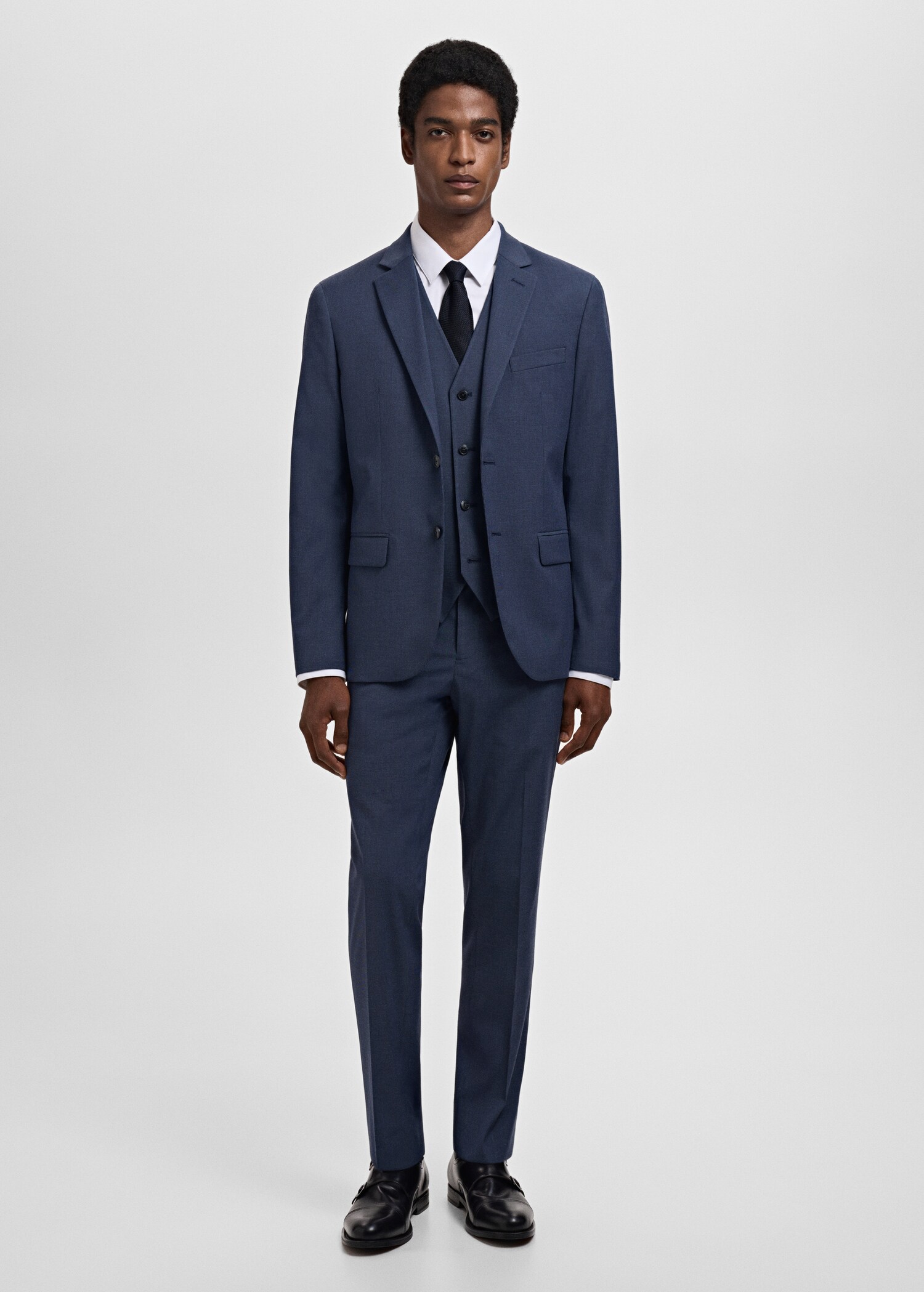 Super slim-fit suit jacket in stretch fabric - General plane