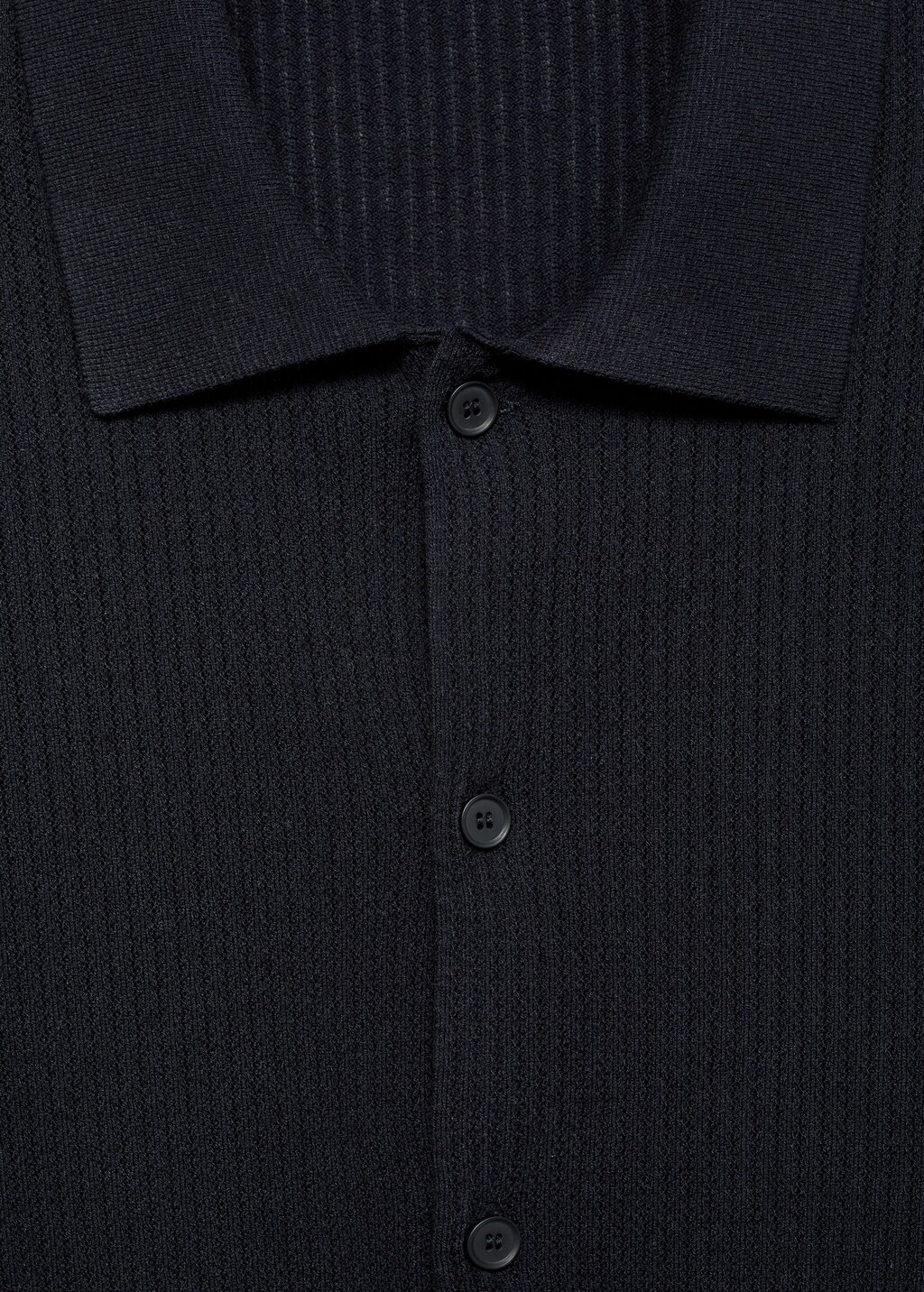 Rib-knit shirt
