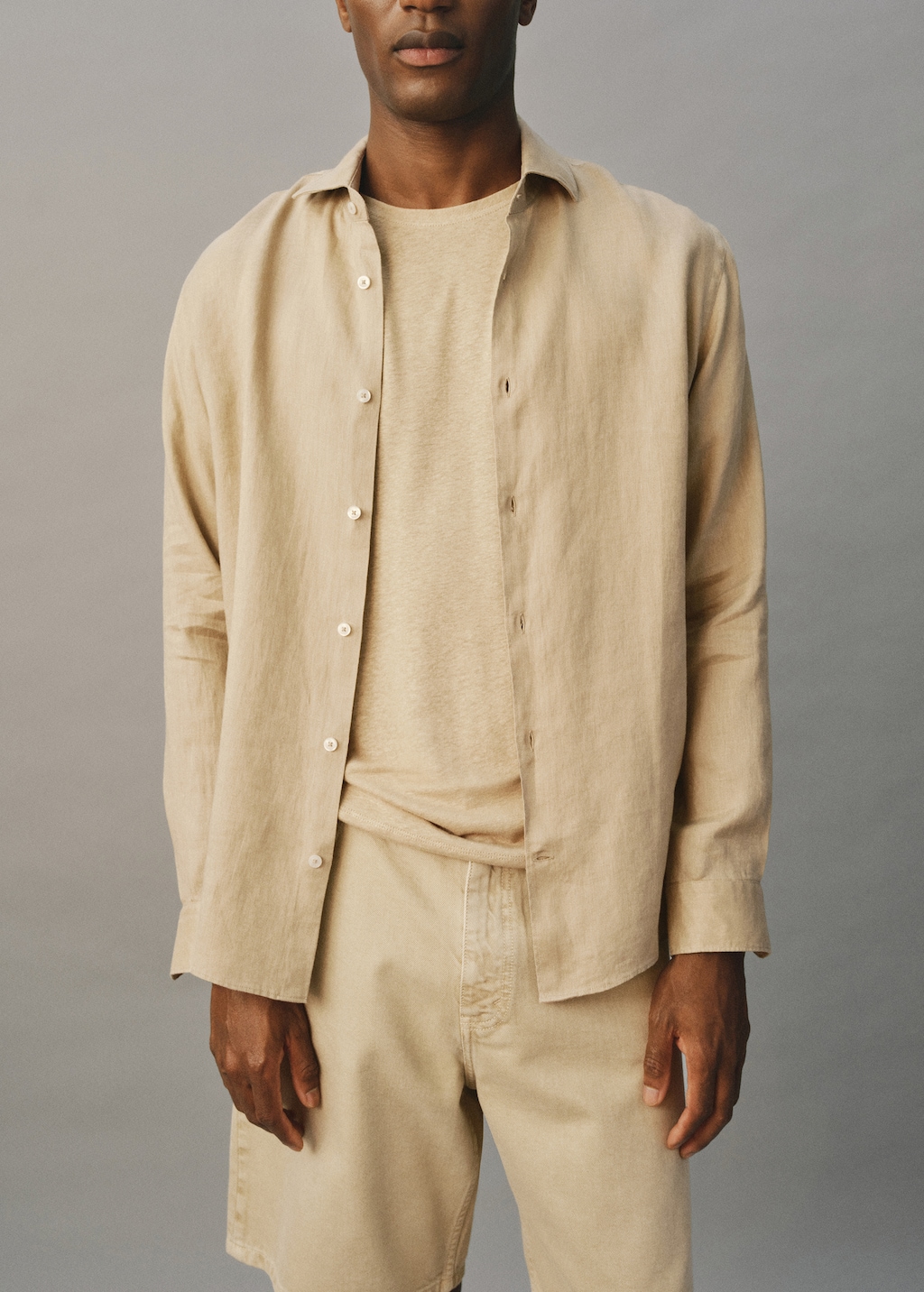 100% linen slim-fit shirt