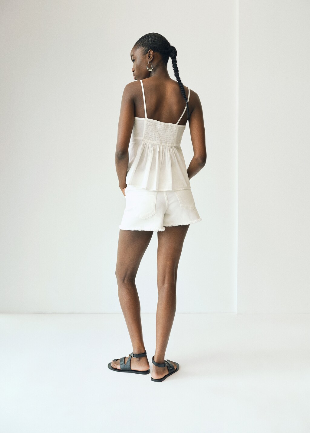 Embroidered flower top