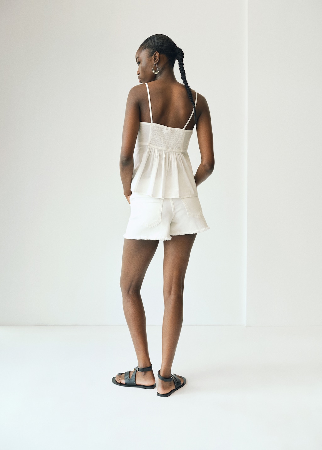 Embroidered flower top