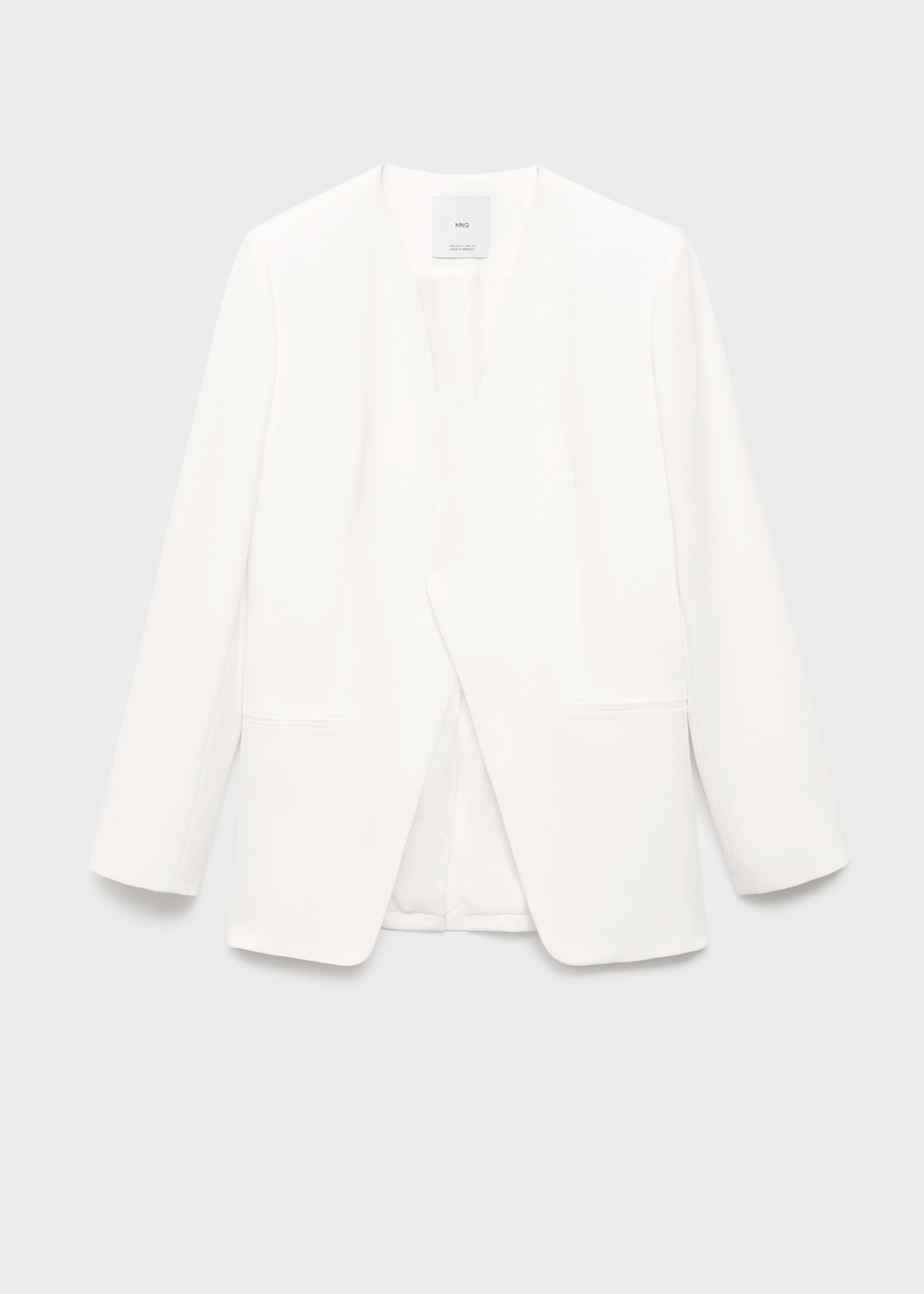 Double-breasted suit jacket - Article without model, White. Ref: 17044147-01.