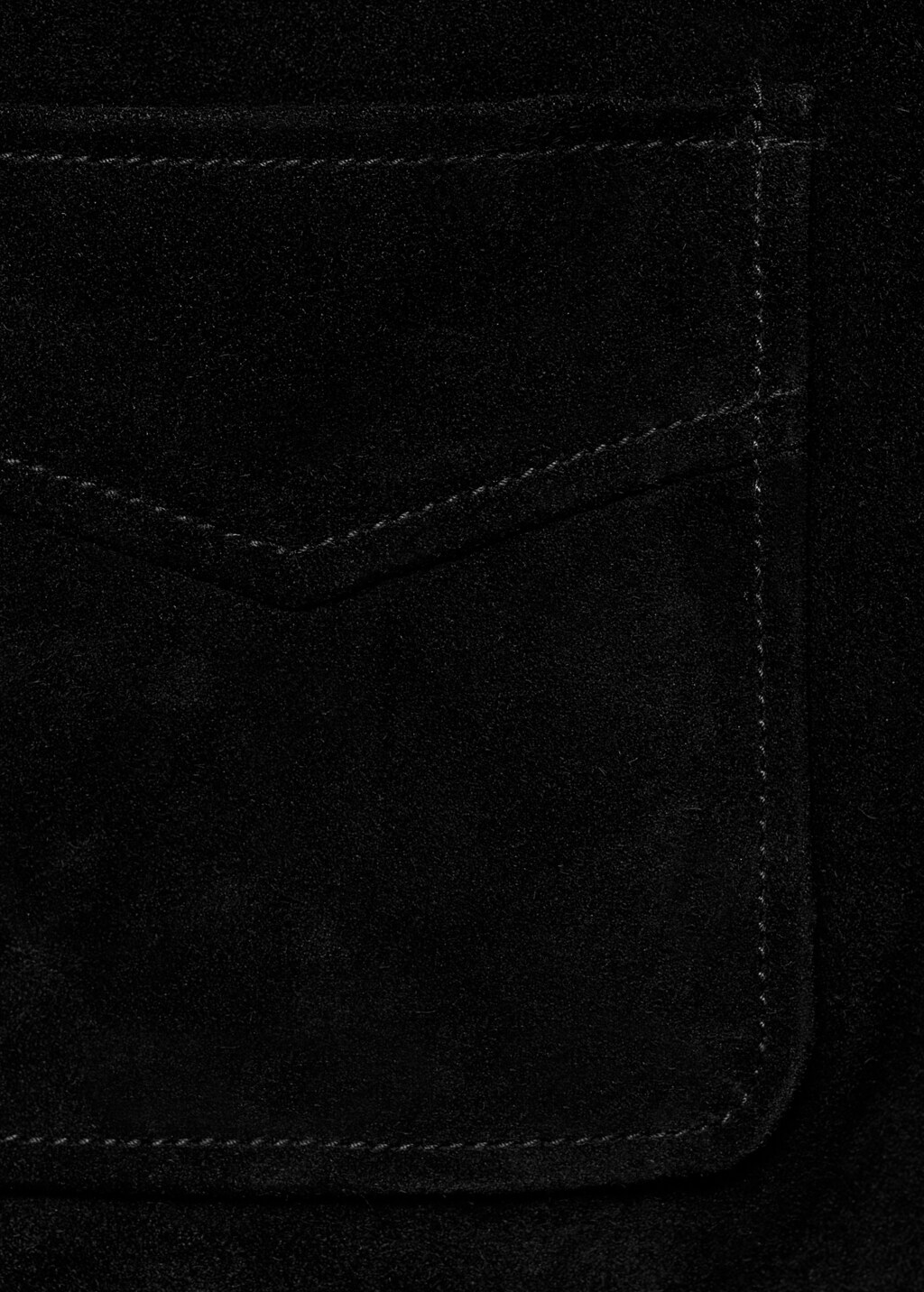 Suede leather jacket with buttons