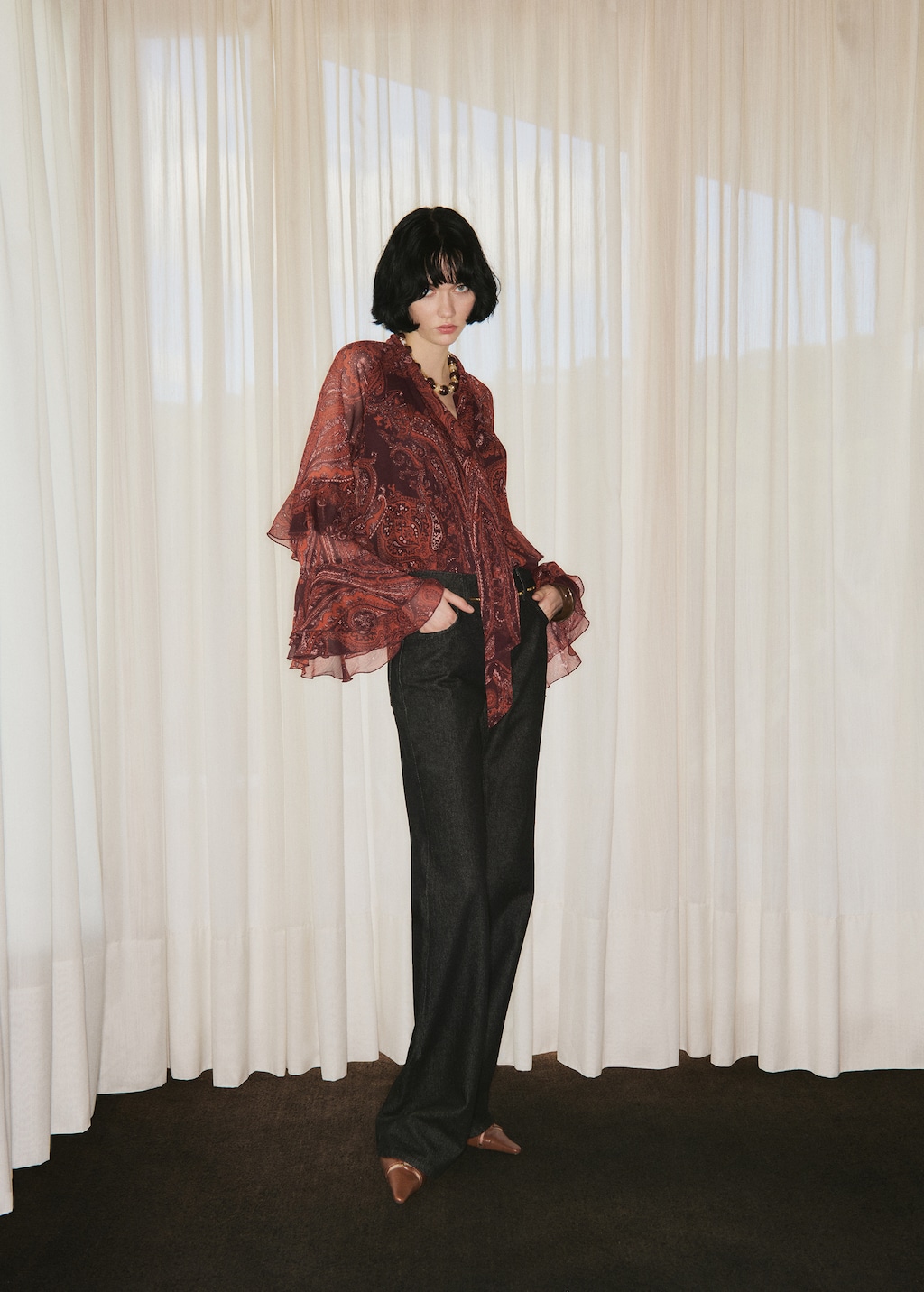 Paisley print blouse