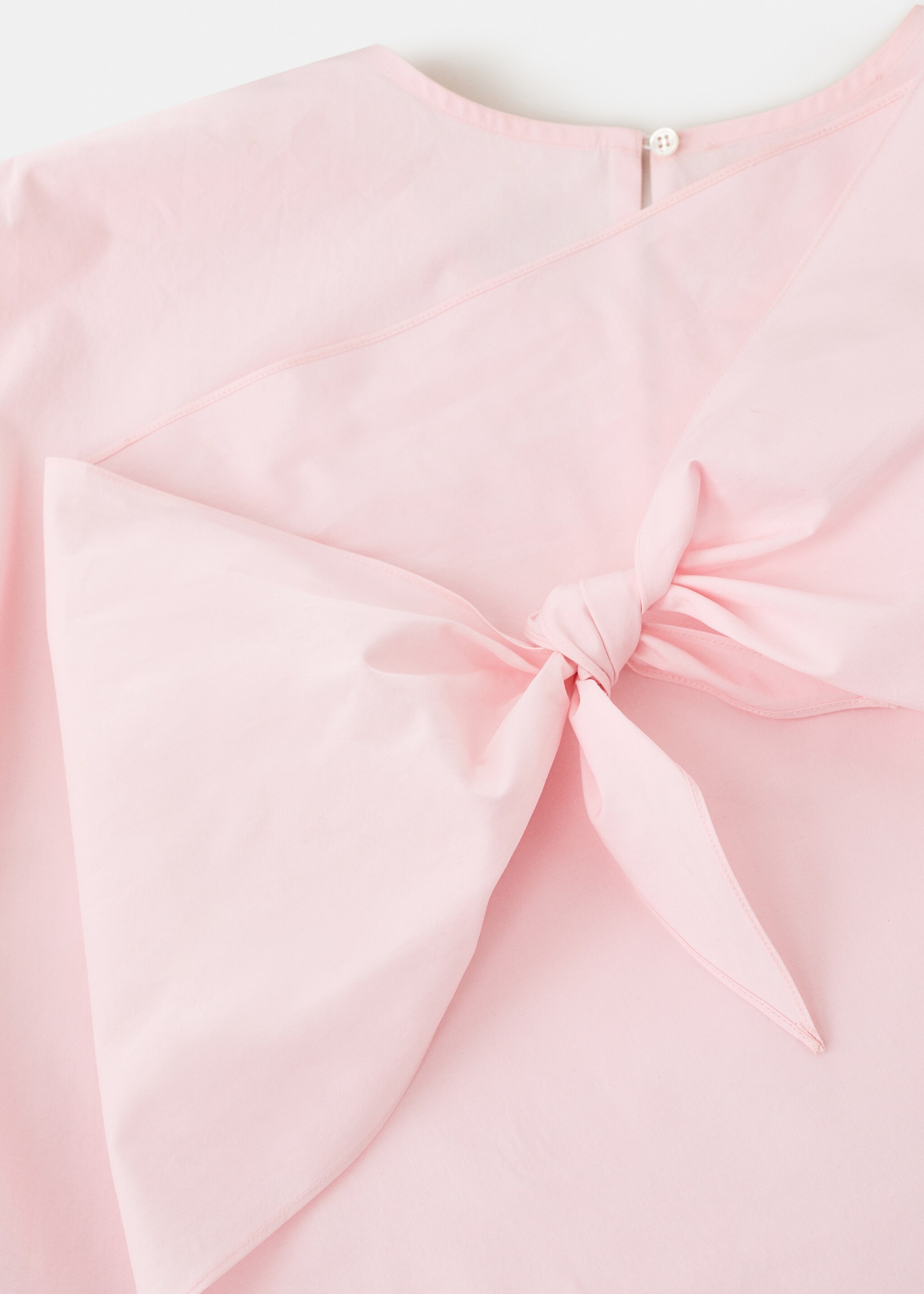 Blouse en popeline avec foulard - Détail de l'article 8, Rose pastel. Ref: 17046360-01.