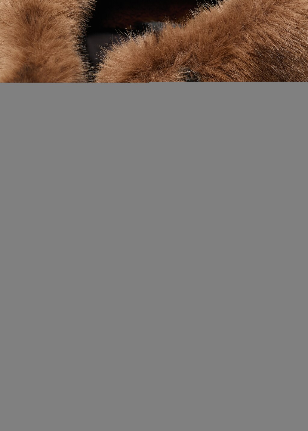 Faux-fur jacket with pockets