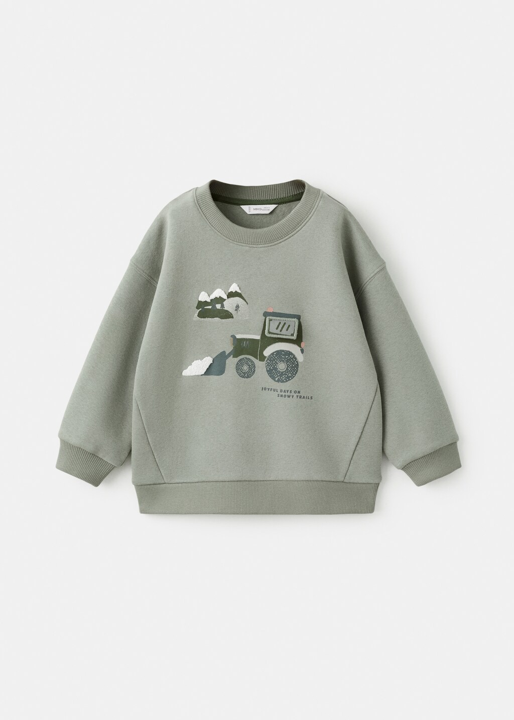 Printed embroidered sweatshirt