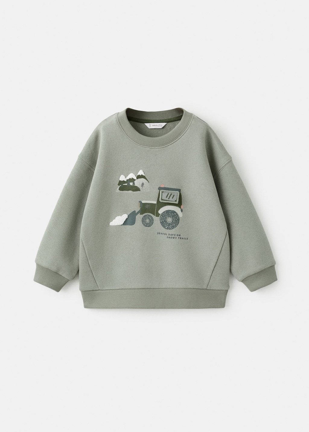 Printed embroidered sweatshirt