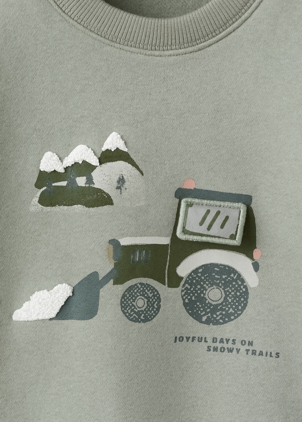 Printed embroidered sweatshirt