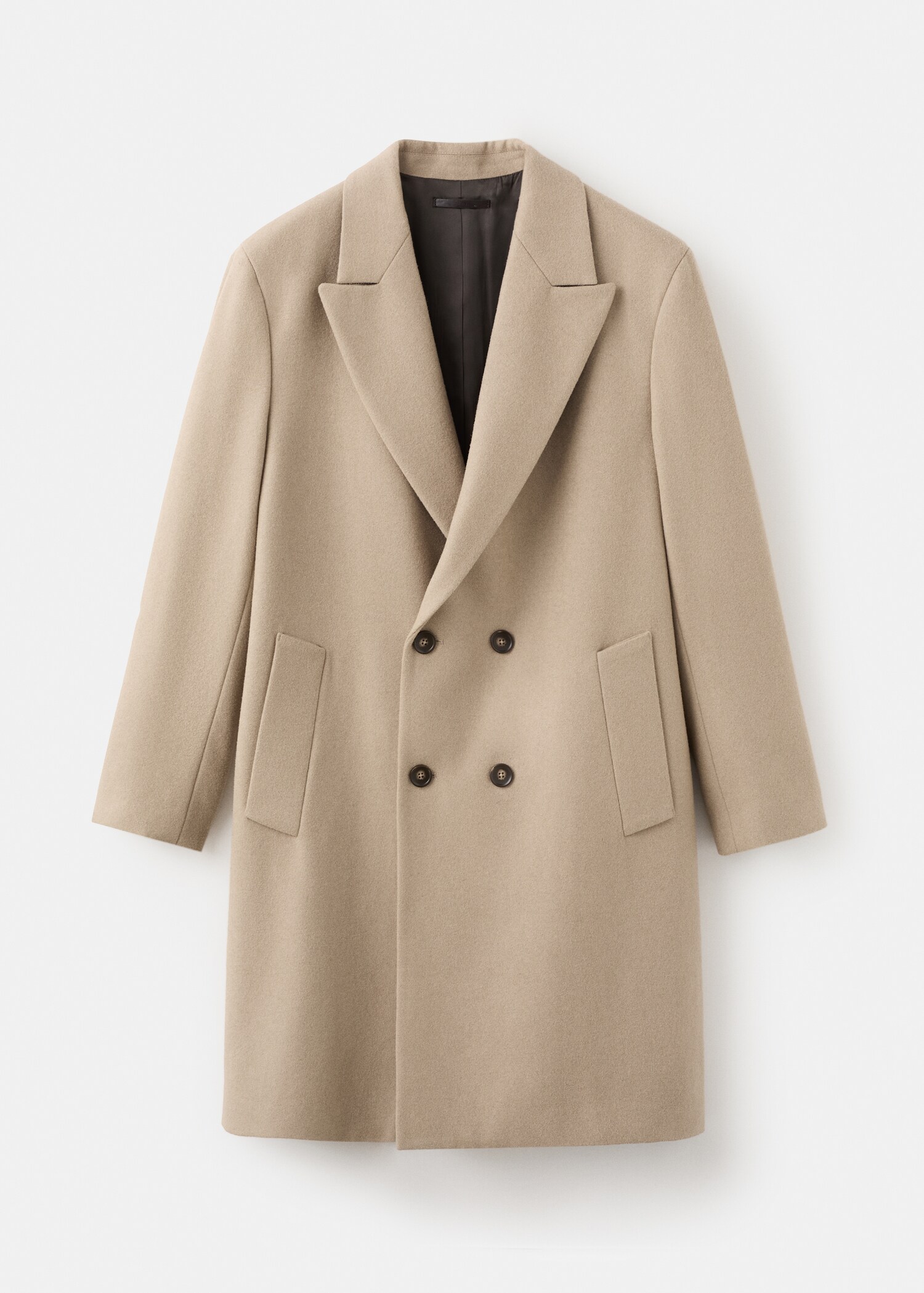 Long double-breasted wool coat - Article without model