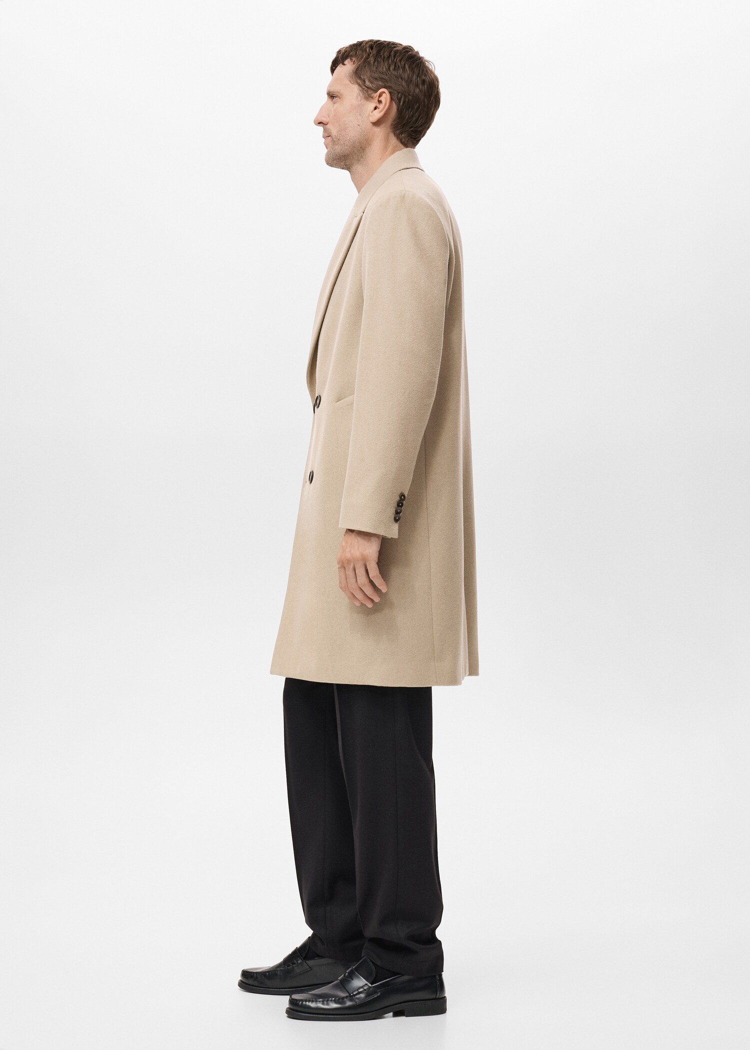 Long double-breasted wool coat - Details of the article 2