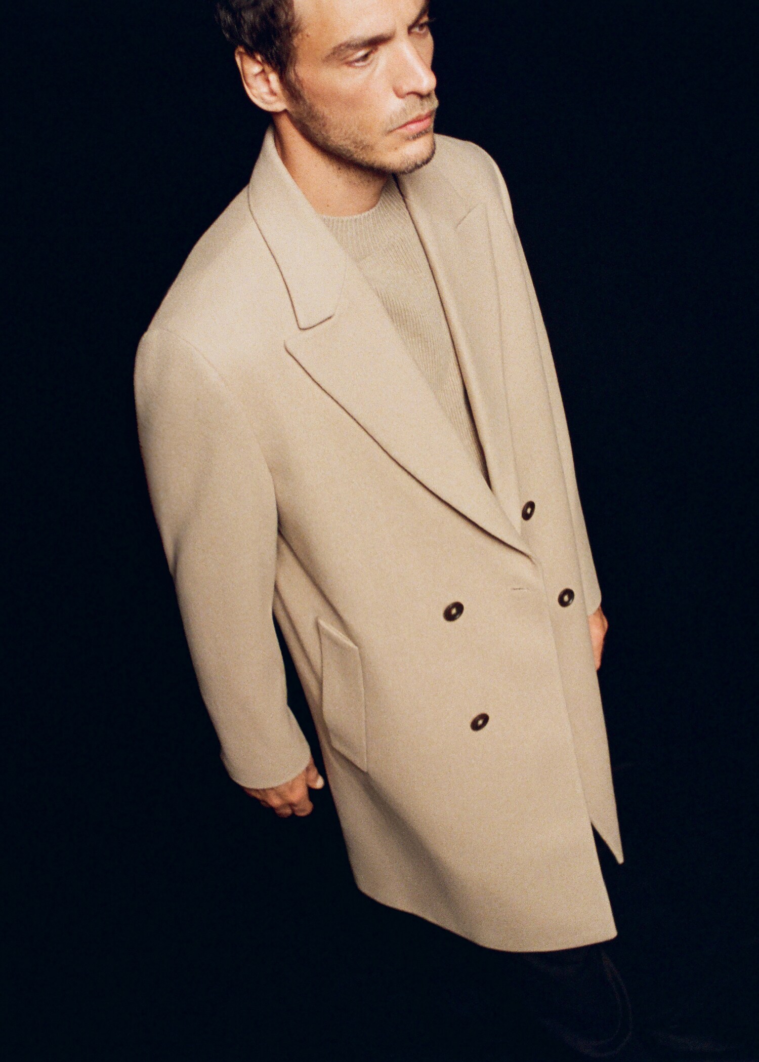 Long double-breasted wool coat - Details of the article 5