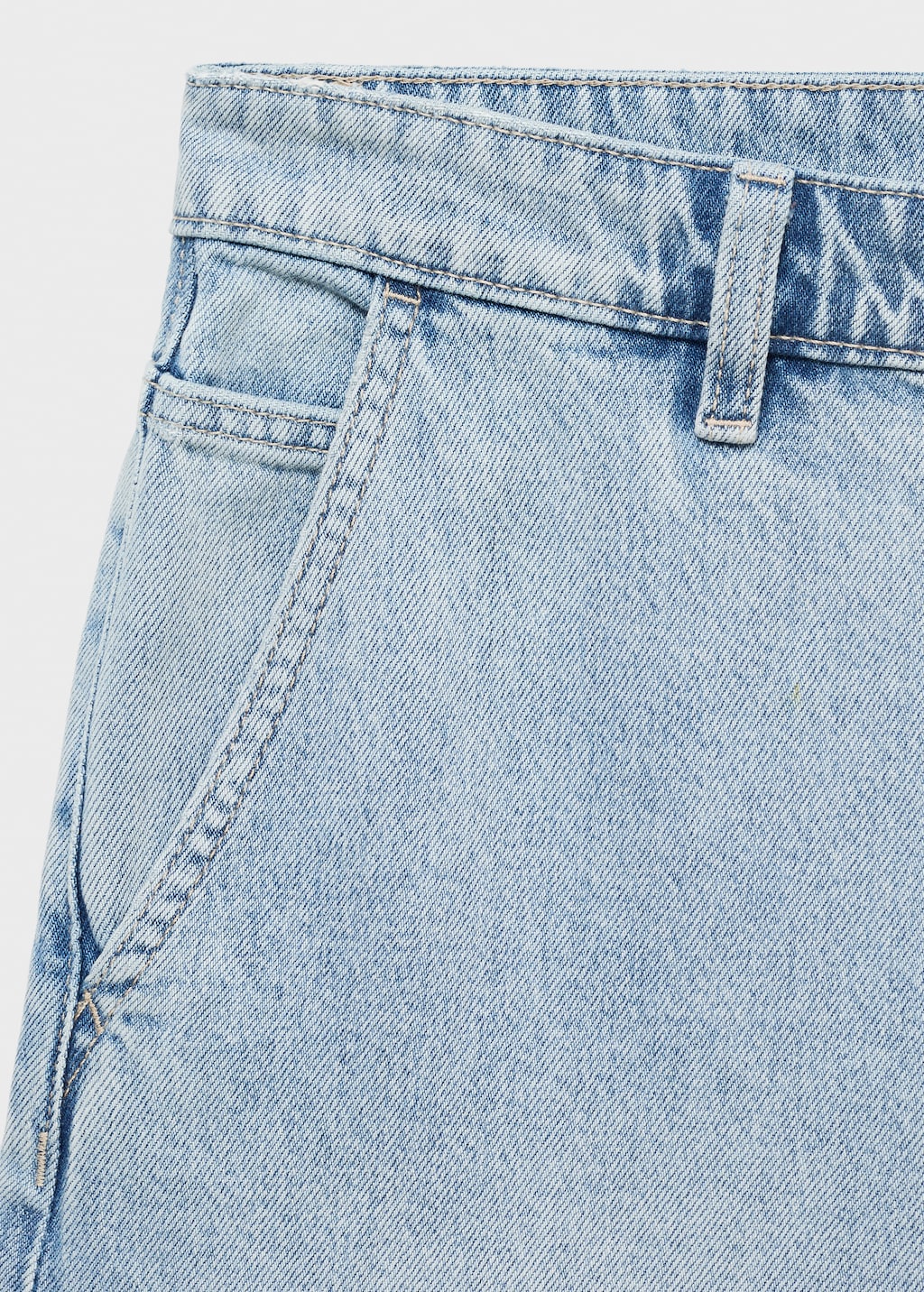 Straight-fit mid-rise denim jorts