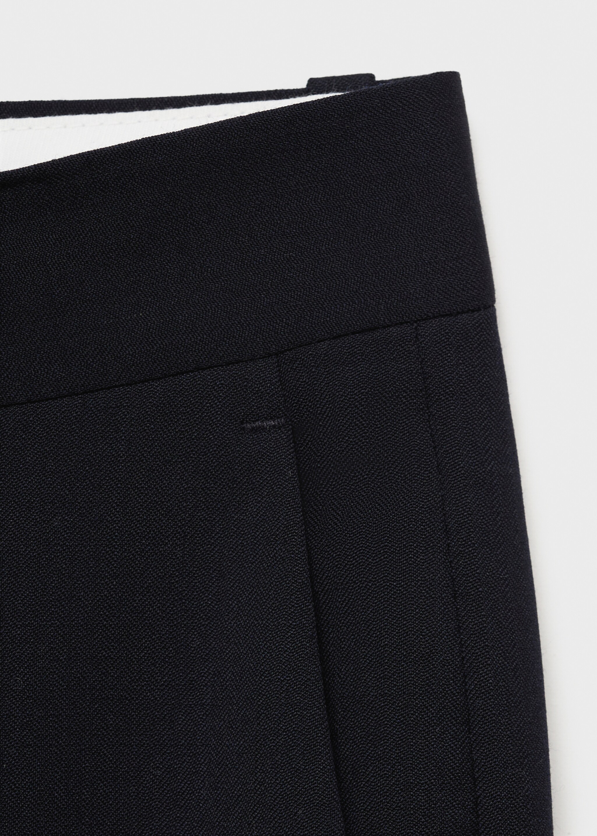 Turin 100% virgin wool suit trousers - Details of the article 8, Navy. Ref: 17051177-01.
