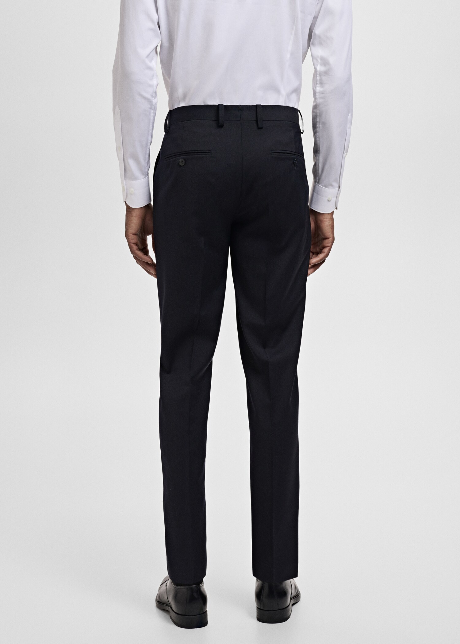 Turin 100% virgin wool suit pants - Reverse of the article