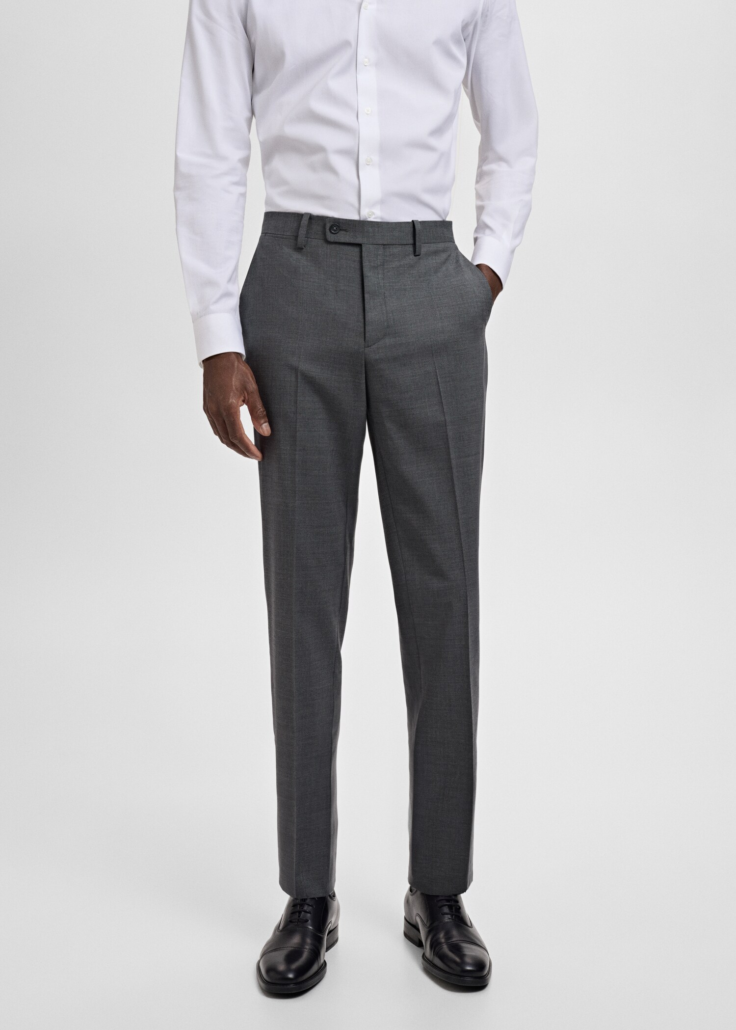 Turin 100% virgin wool suit pants - Medium plane