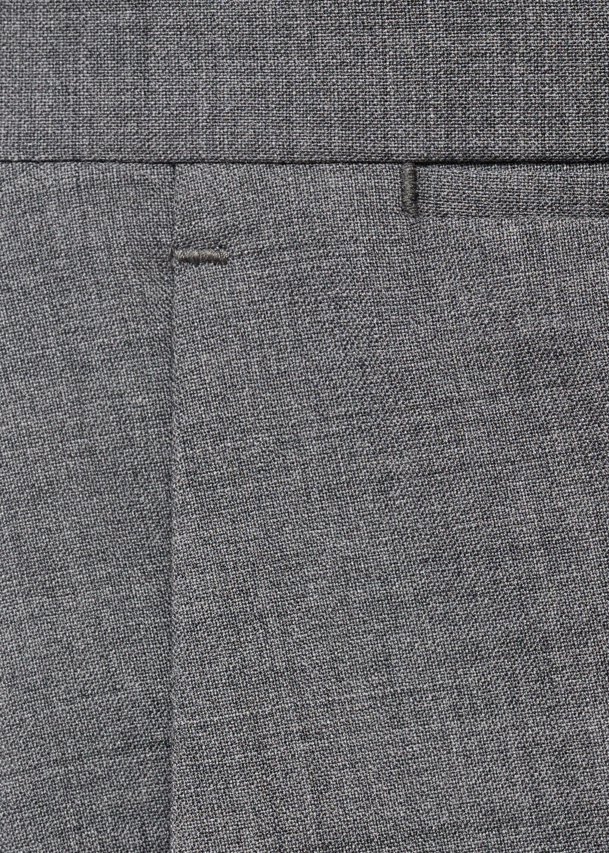 Turin 100% virgin wool suit trousers - Details of the article 0, Grey. Ref: 17051183-01.