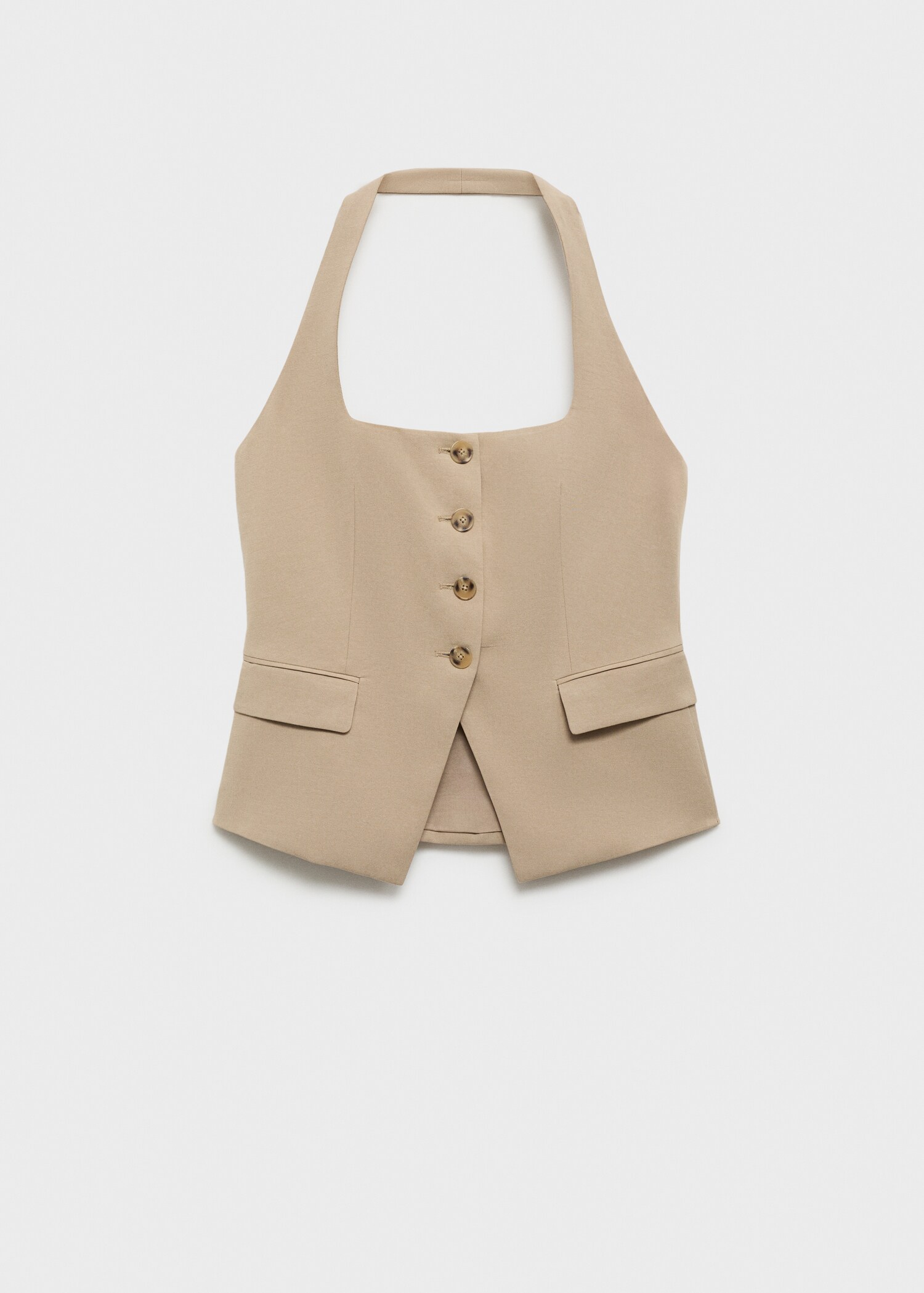 Linen-blend suit waistcoat - Article without model