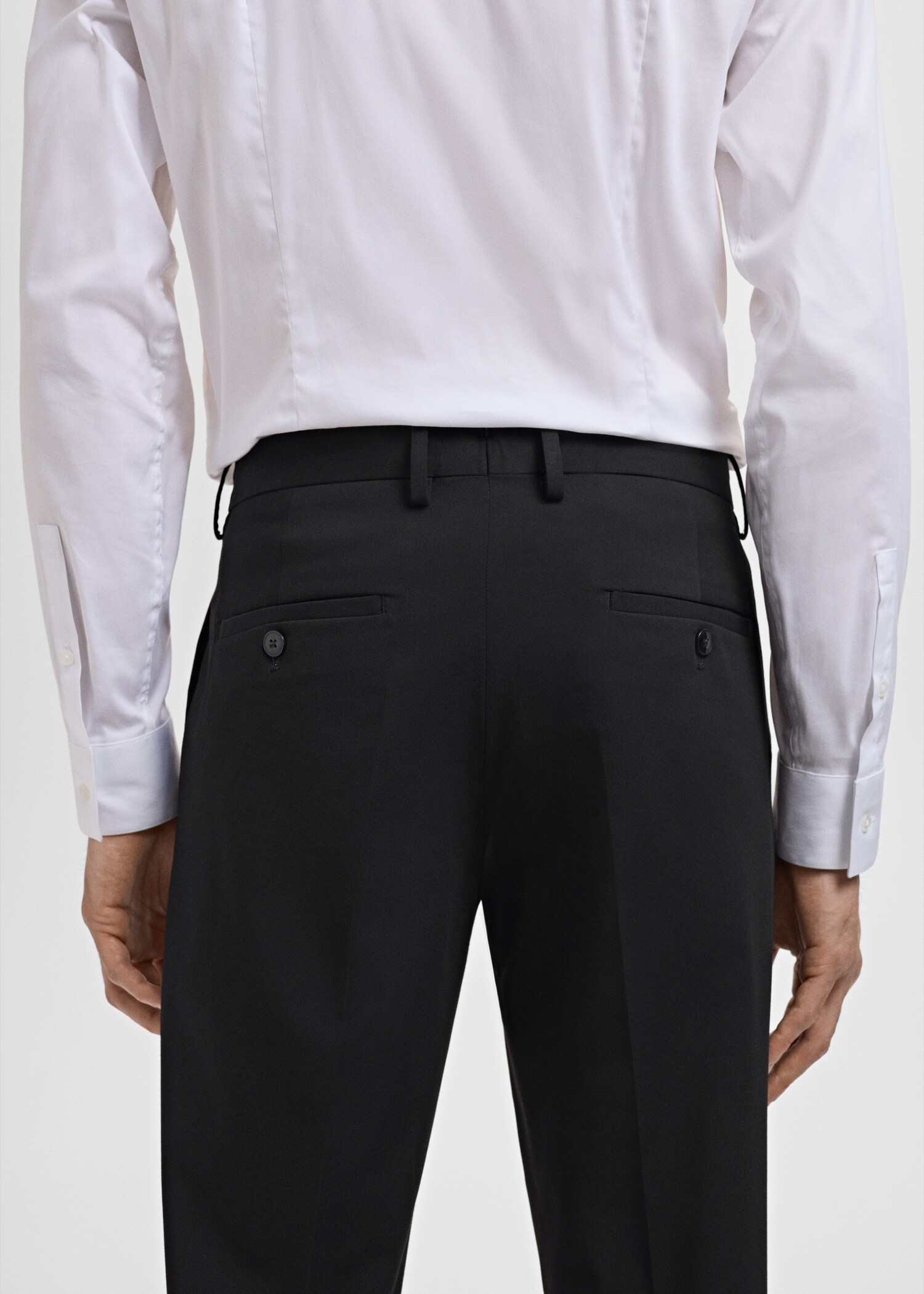 Stretch fabric super slim-fit suit trousers - Details of the article 3