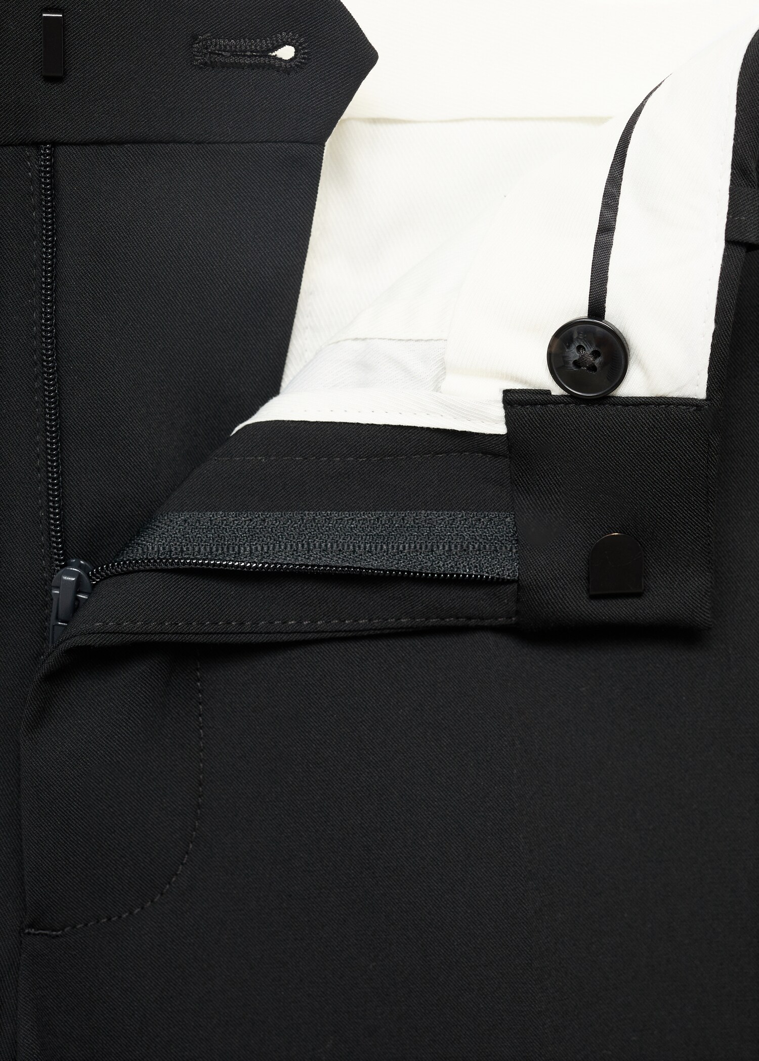 Stretch fabric super slim-fit suit trousers - Details of the article 8