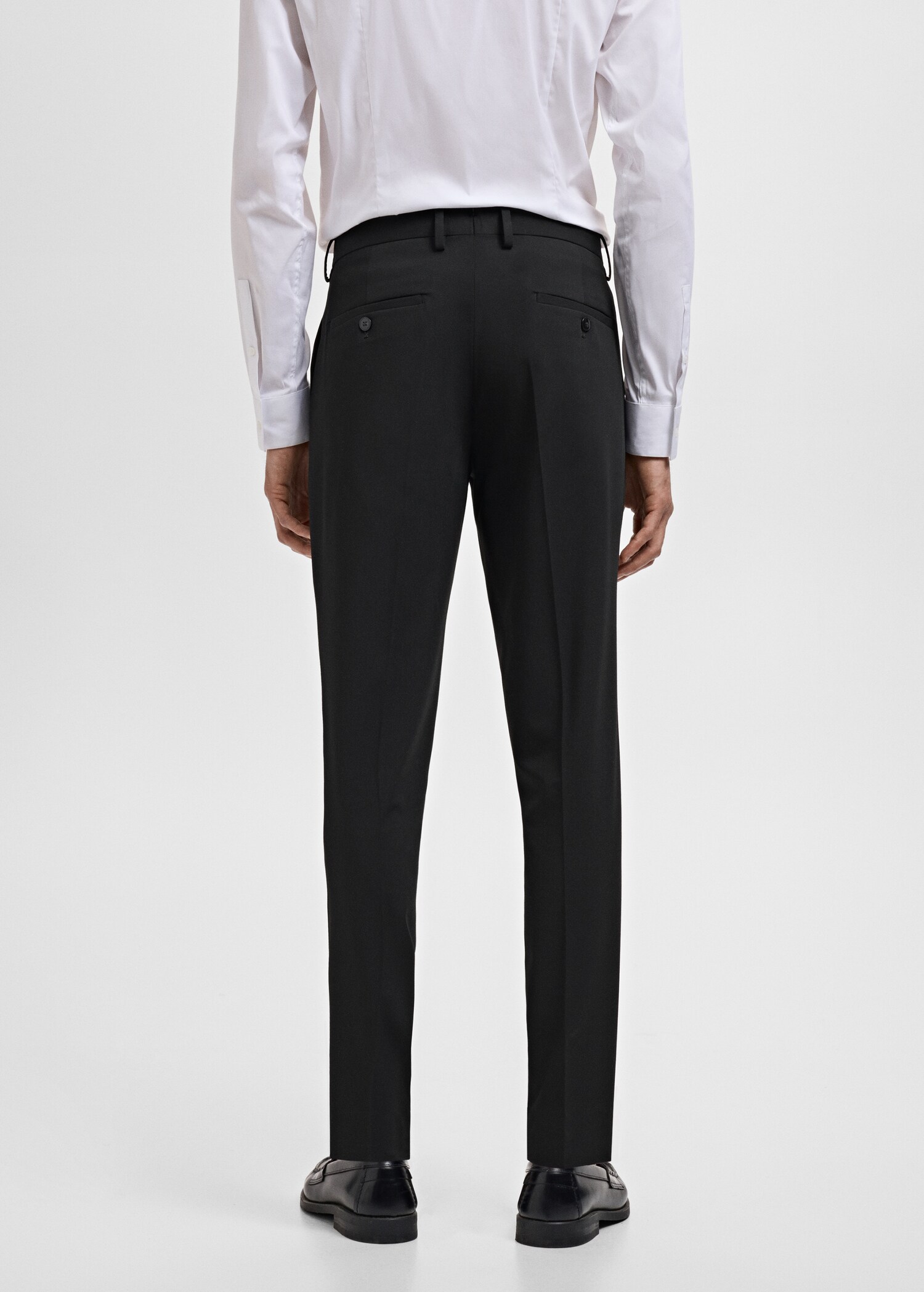 Stretch fabric super slim-fit suit trousers - Reverse of the article